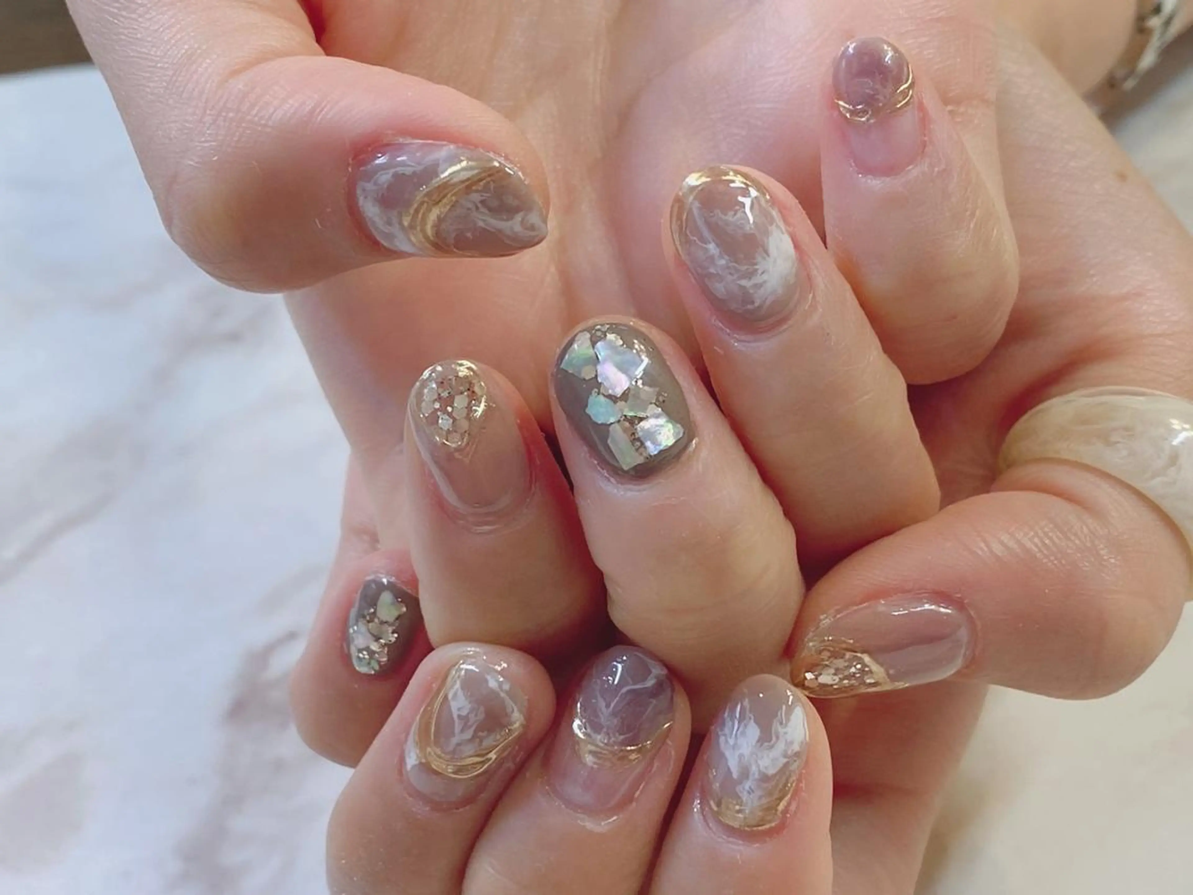 ネイル アートネイル ジェルネイル ニュアンスネイル パラジェル Nailist Honamiのネイルデザイン