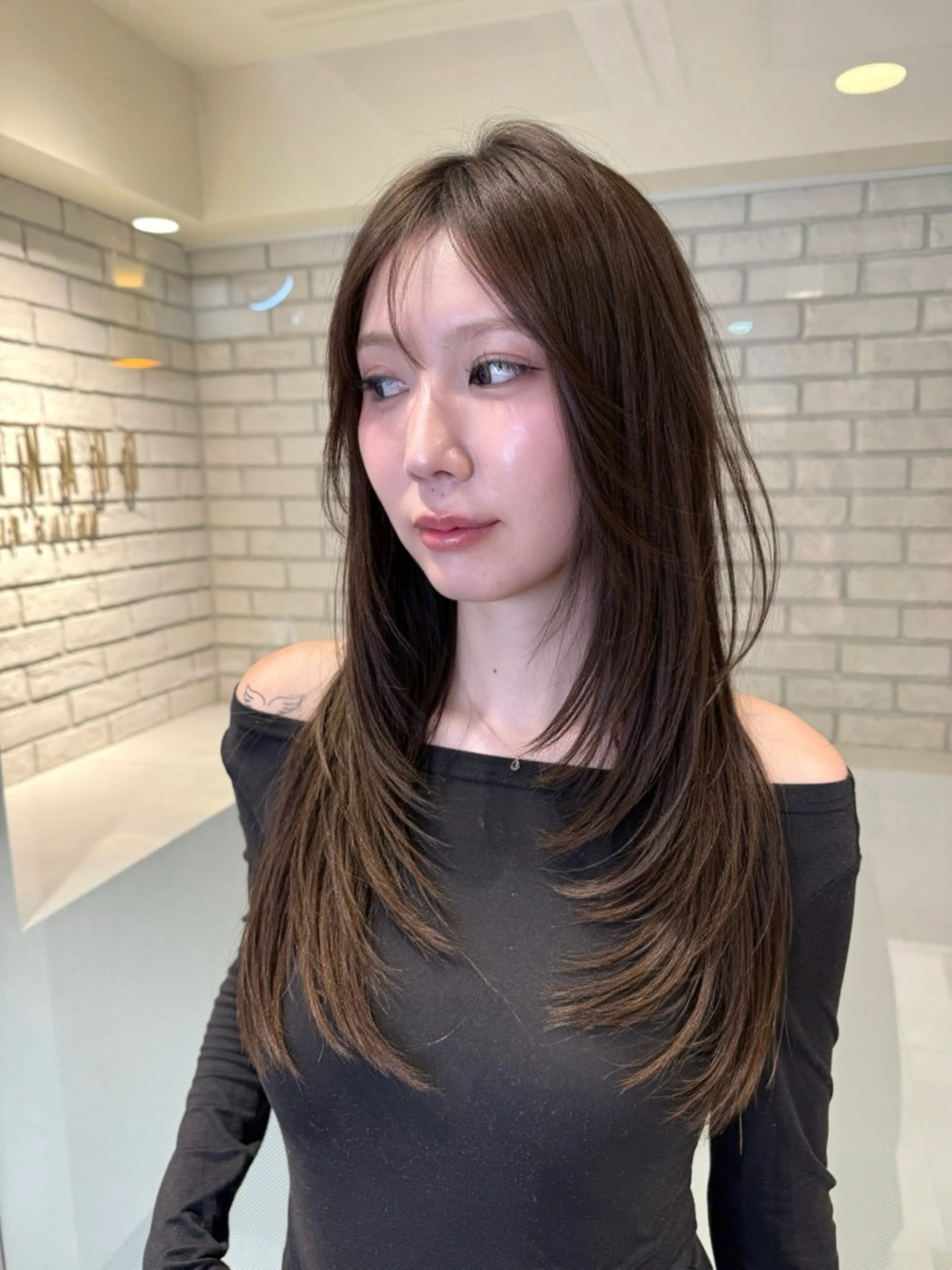 ロング rioカットカラー ♡韓国レイヤーのヘアスタイル
