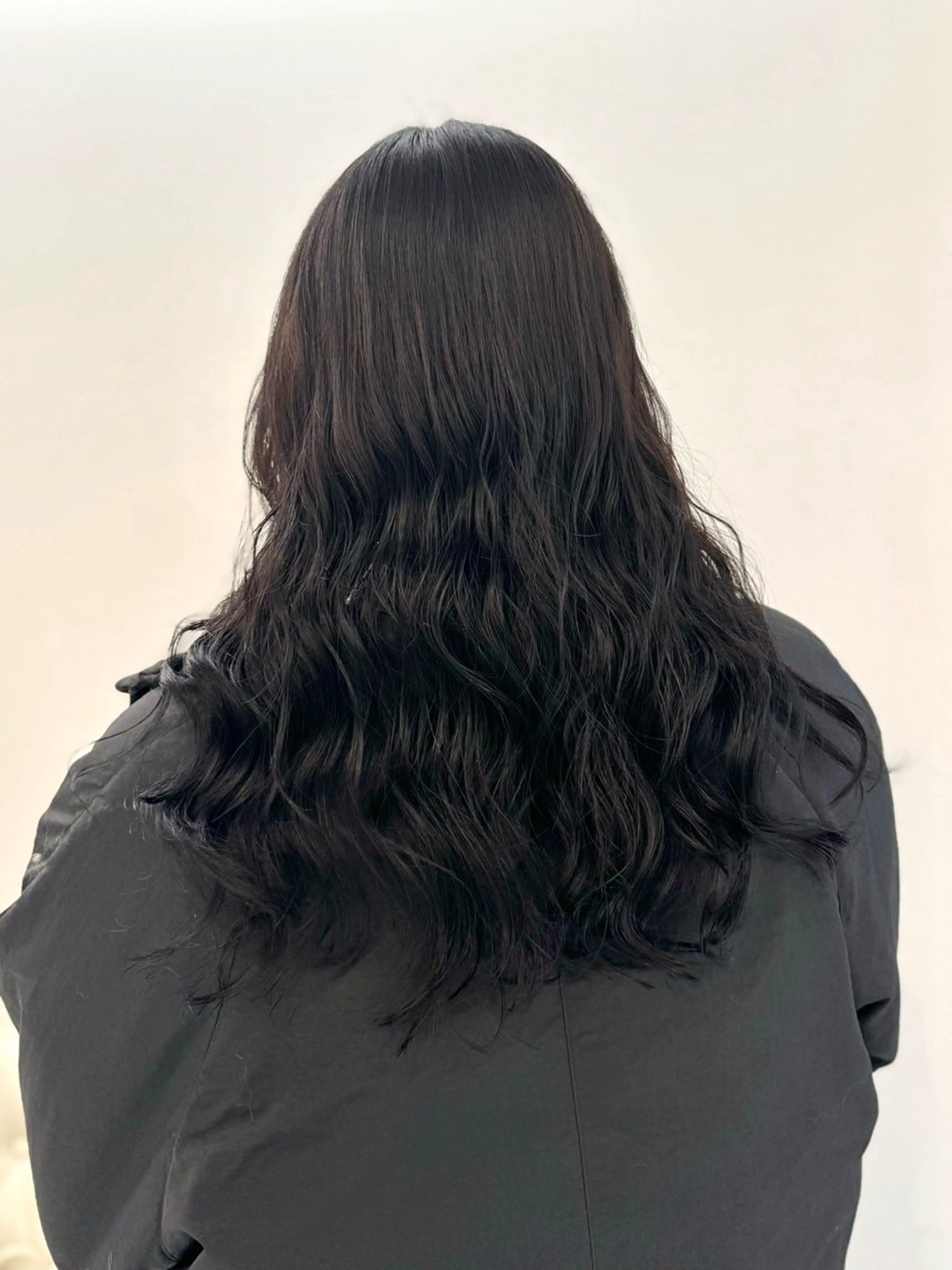 ロング カラー パーマ デジタルパーマ コテ巻き風パーマ/ デジタルパーマのヘアスタイル