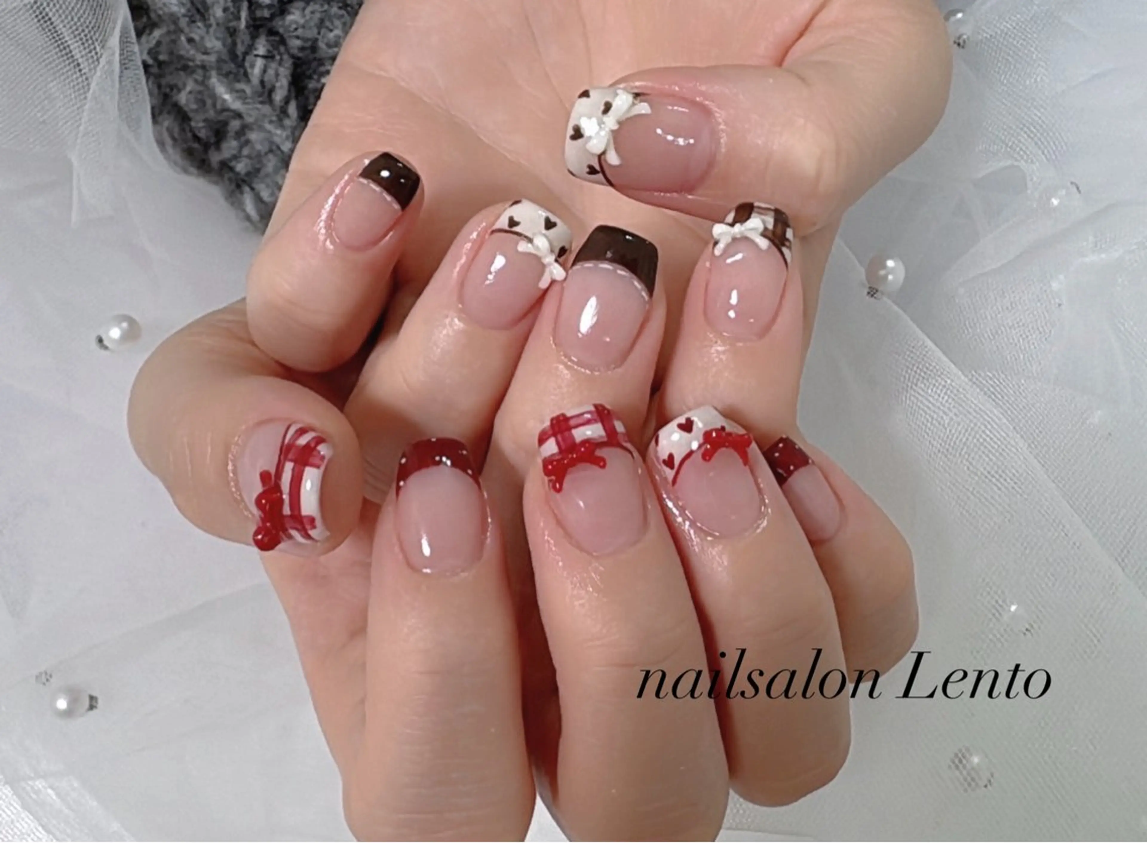 ネイル 持ち込み ハンドネイル ネイルサロン Lentoのネイルデザイン