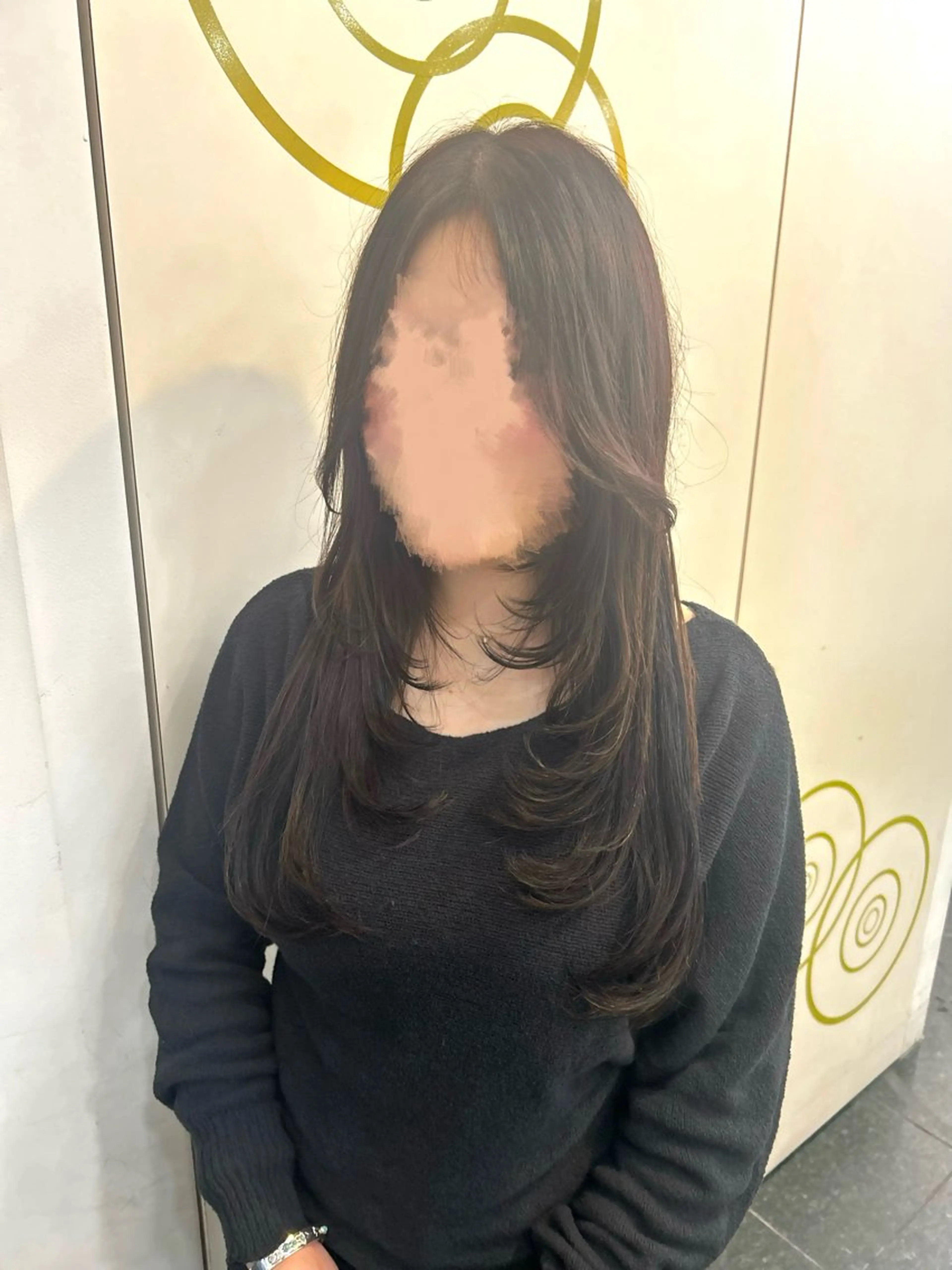 ロング レイヤーカット ロング 小顔カット カット ガーリー×韓国🎀 ⟡.·天野結良⟡.·のヘアスタイル