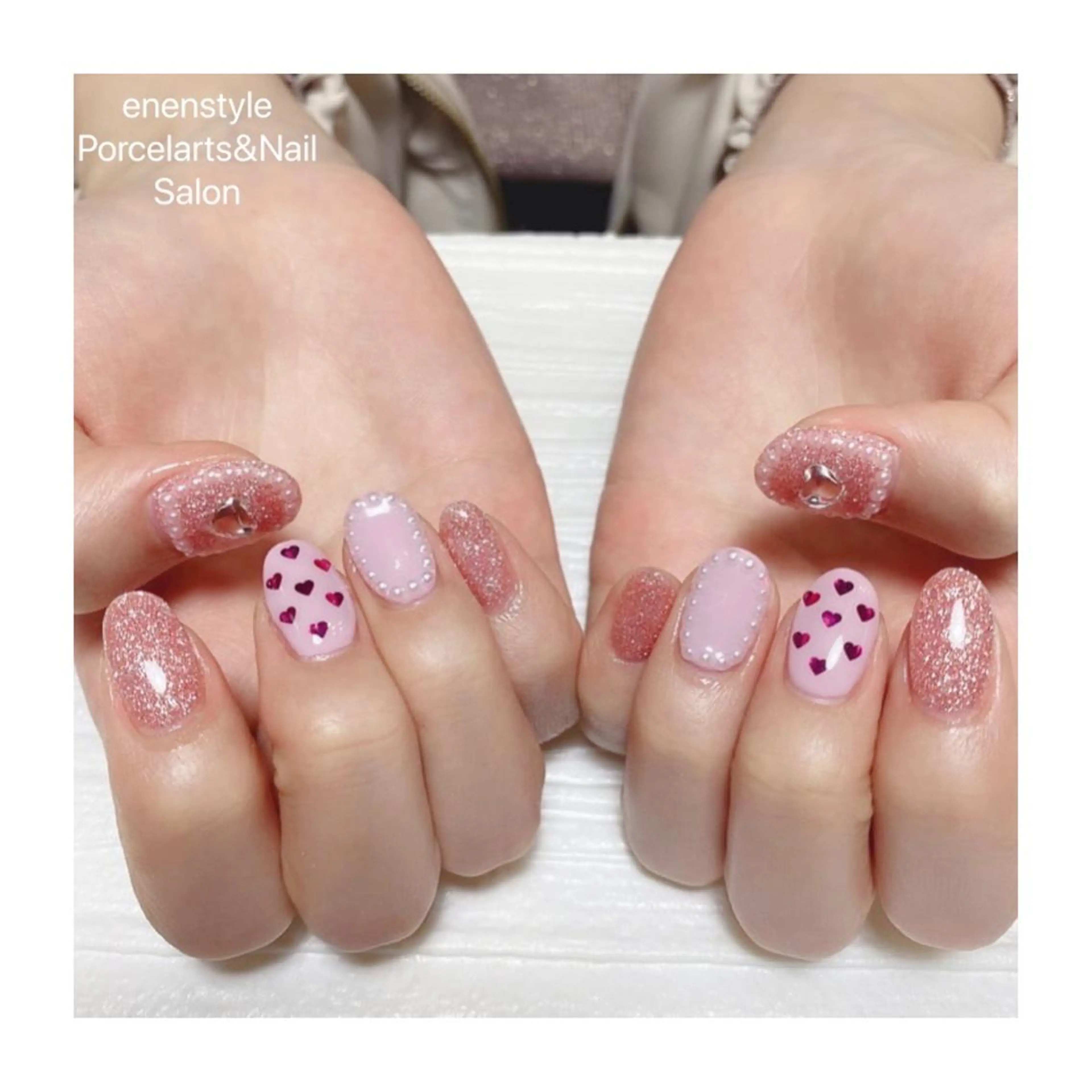 ミディアム ネイル ハンドネイル 👑enen style👑のネイルデザイン