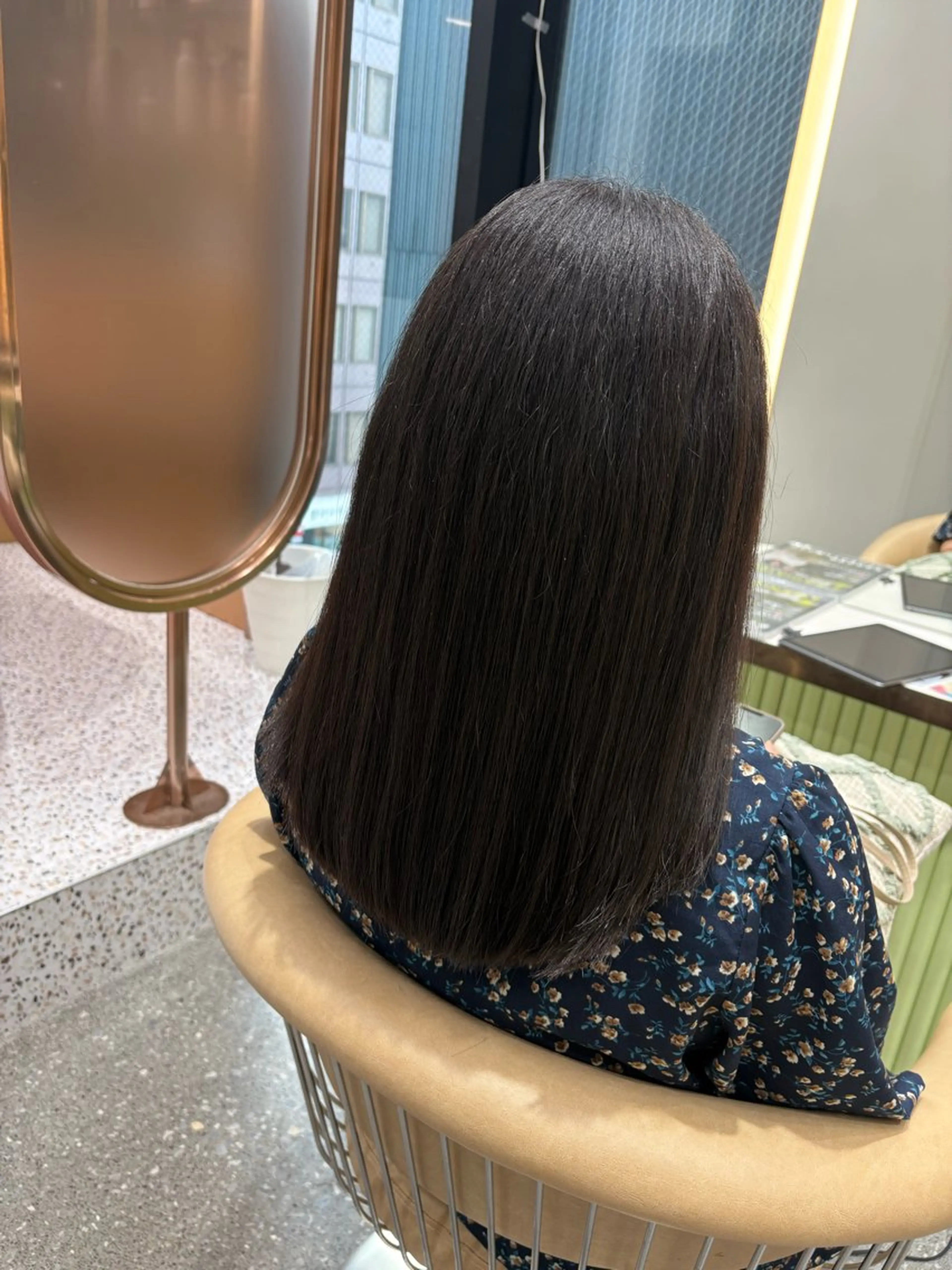 セミロング 🩵韓国レイヤー│ ボブ│愛華🪽‪のヘアスタイル