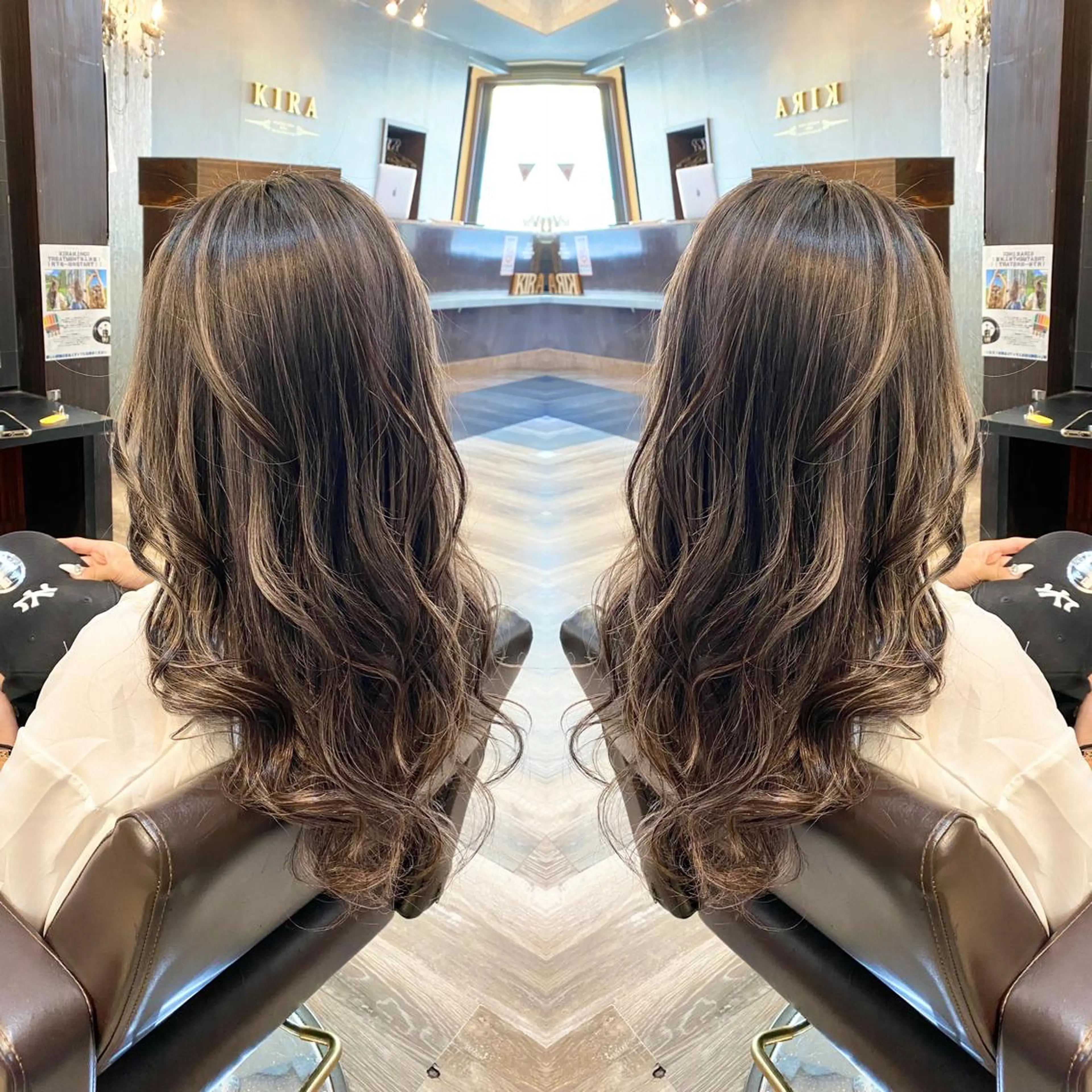 ロング カラー ハイライトカラー ハイライト 【KIRAキラ】佐門  翔太のヘアスタイル