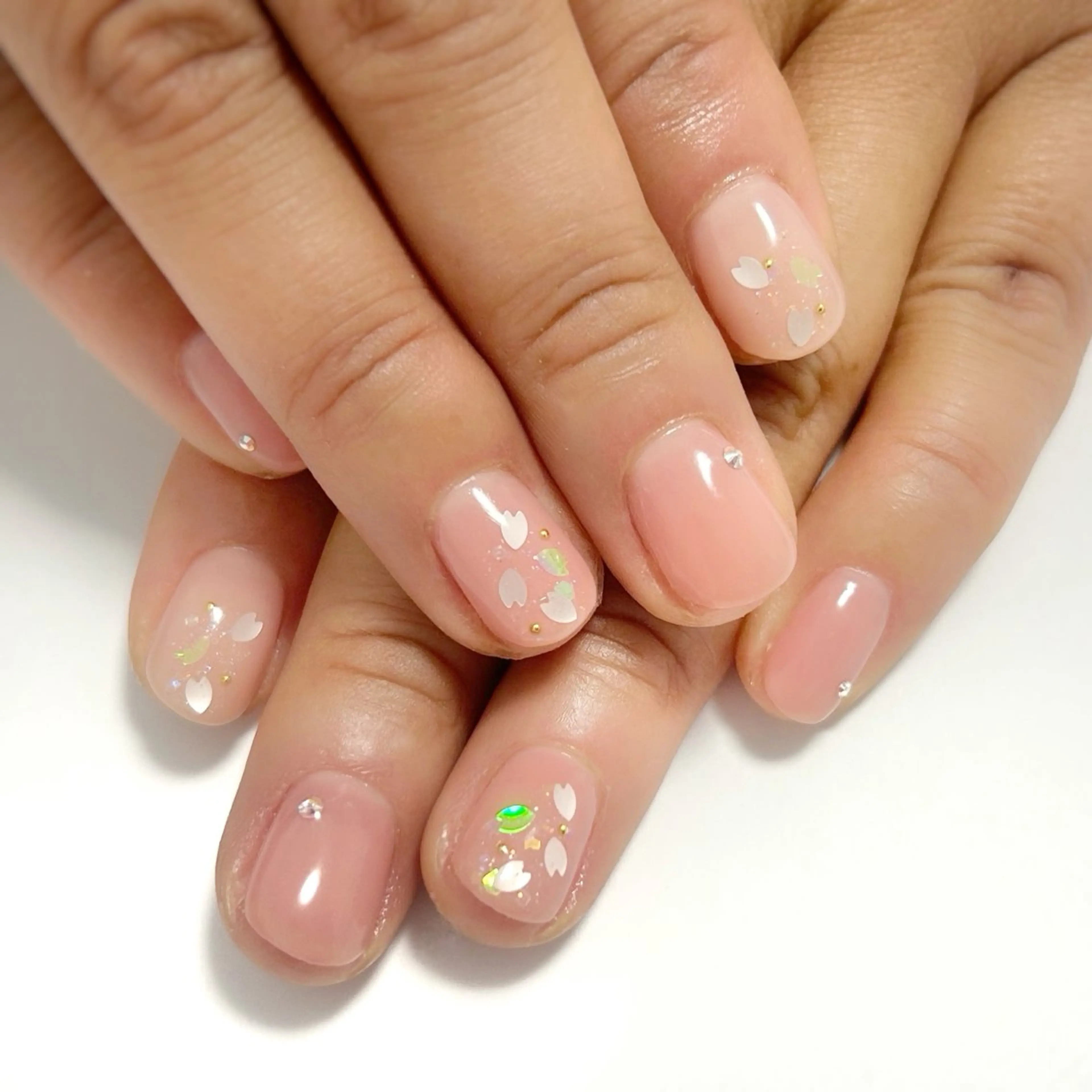 ネイル 桜ネイル オフィスネイル ピンク 春ネイル ハンドネイル なが さきのネイルデザイン