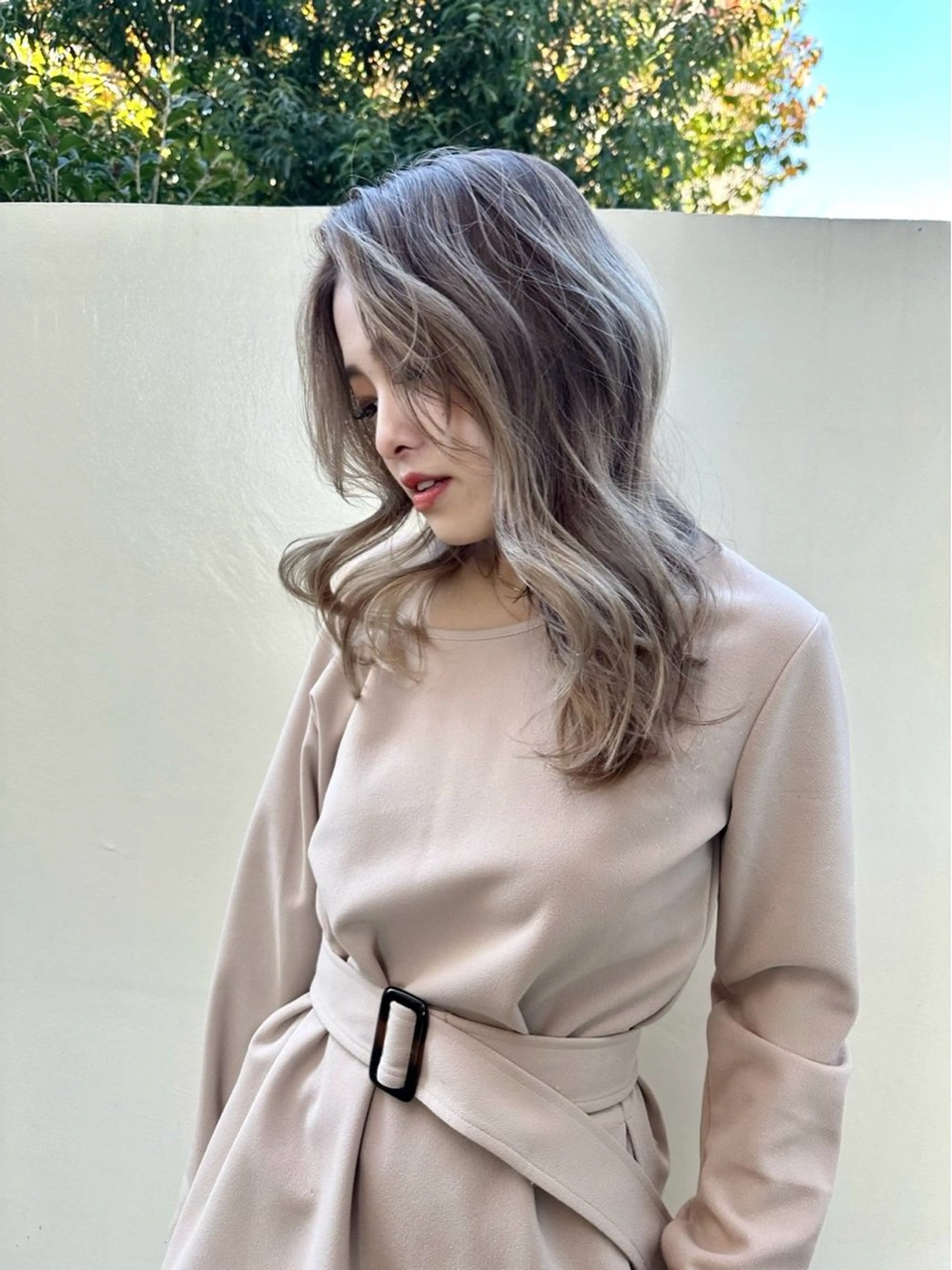 ロング カラー バレイヤージュ レイヤーカット ロング デザインカラー⭐️ Yamauchiのヘアスタイル