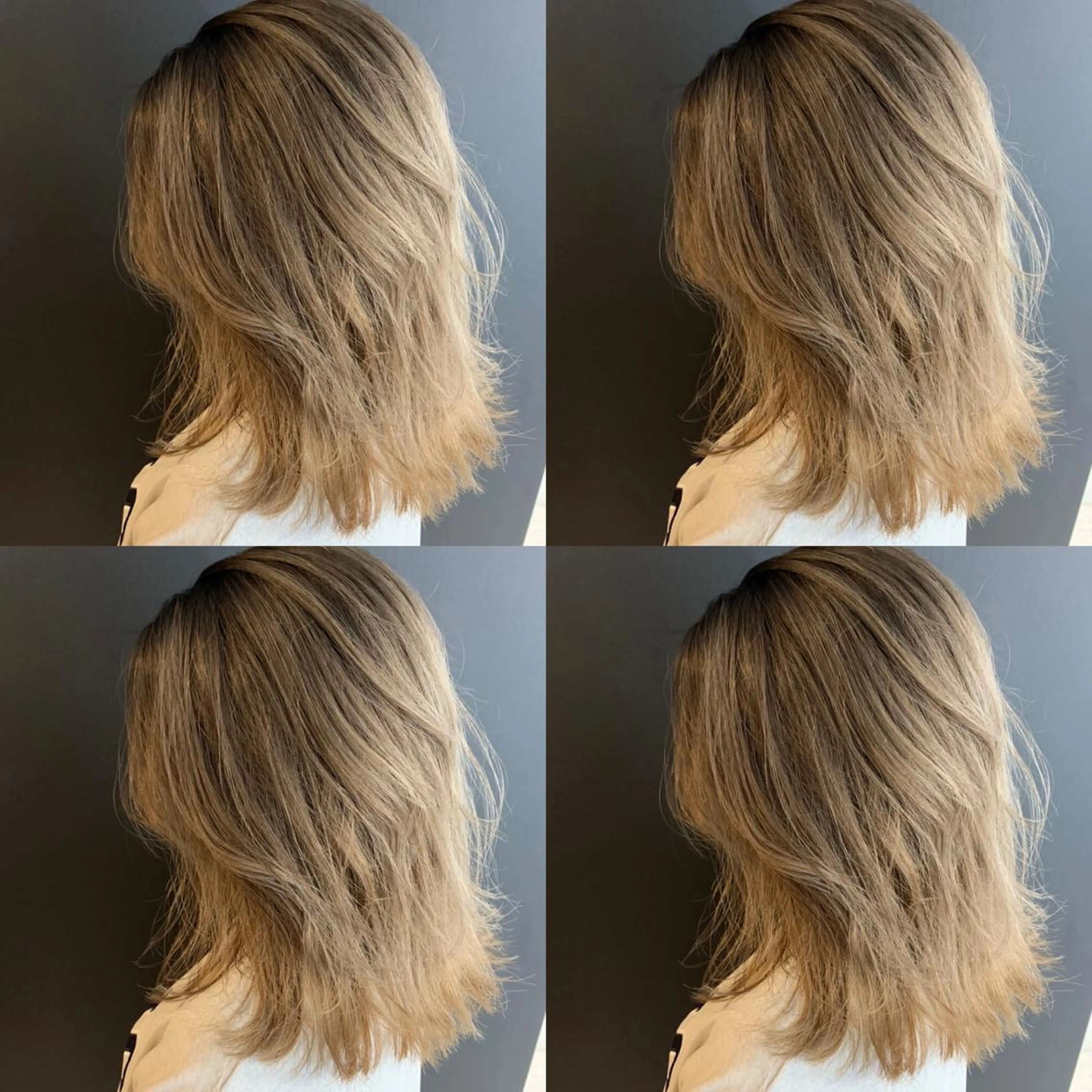 ミディアム カラー ベージュカラー ✨縮毛矯正✖︎顔周り レイヤー✨ナカムラのヘアスタイル