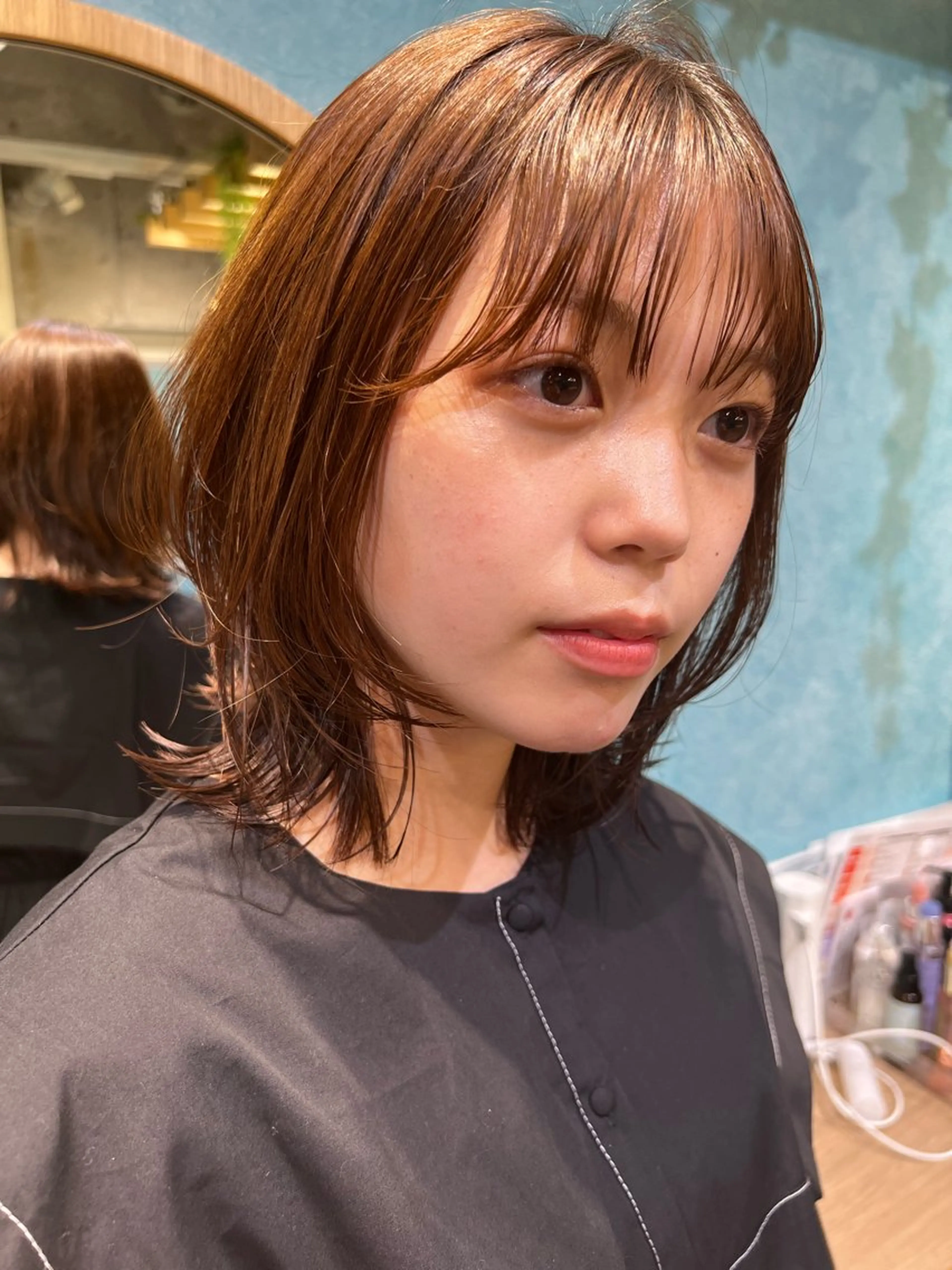 ミディアム カット ヘアカラー 大宮/ボブ/縮毛矯正 大瀧菜月のヘアスタイル