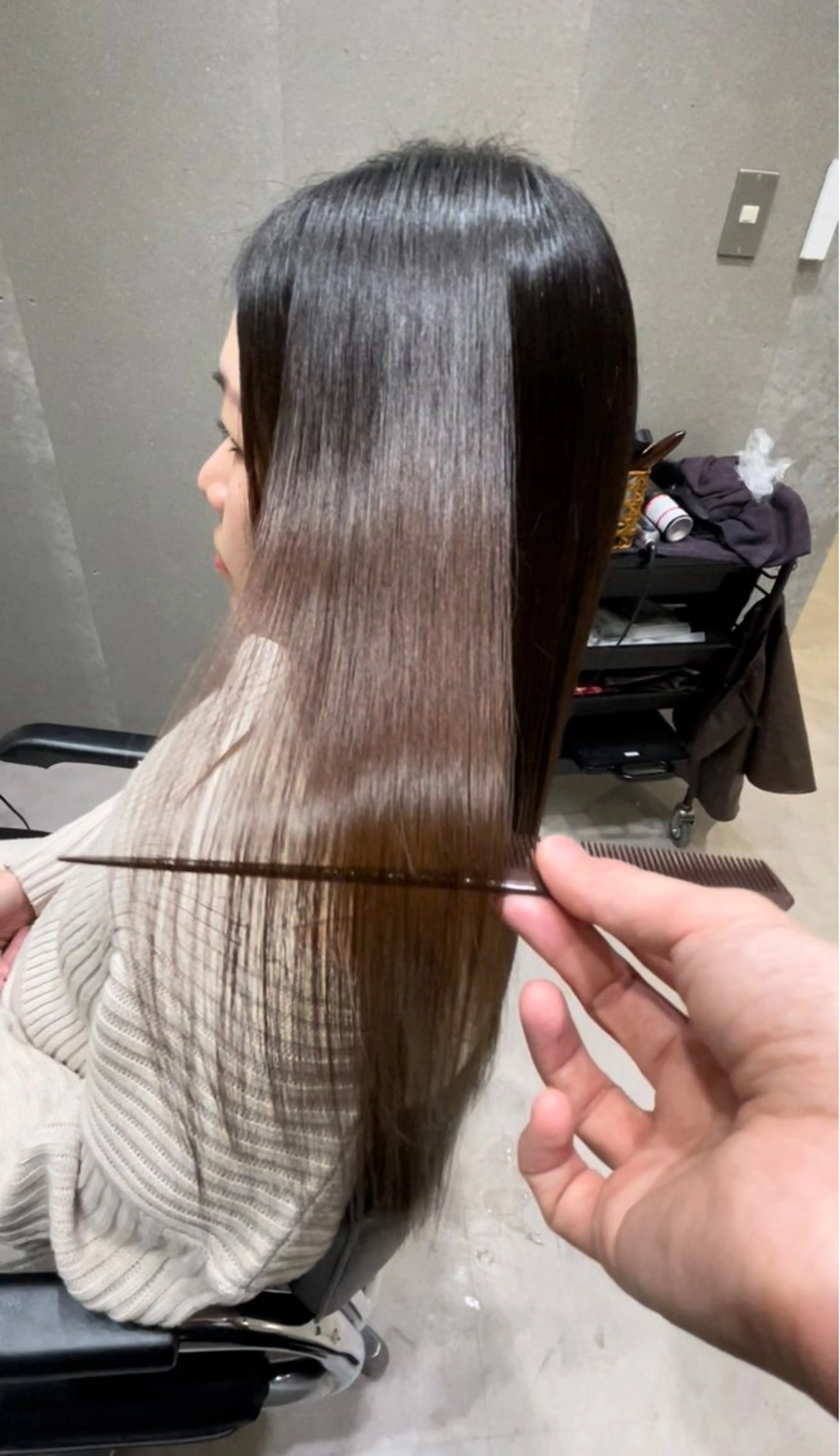 セミロング 髪質改善 トリートメント 髪質改善ヘアケア 艶髪特化/上田のヘアスタイル