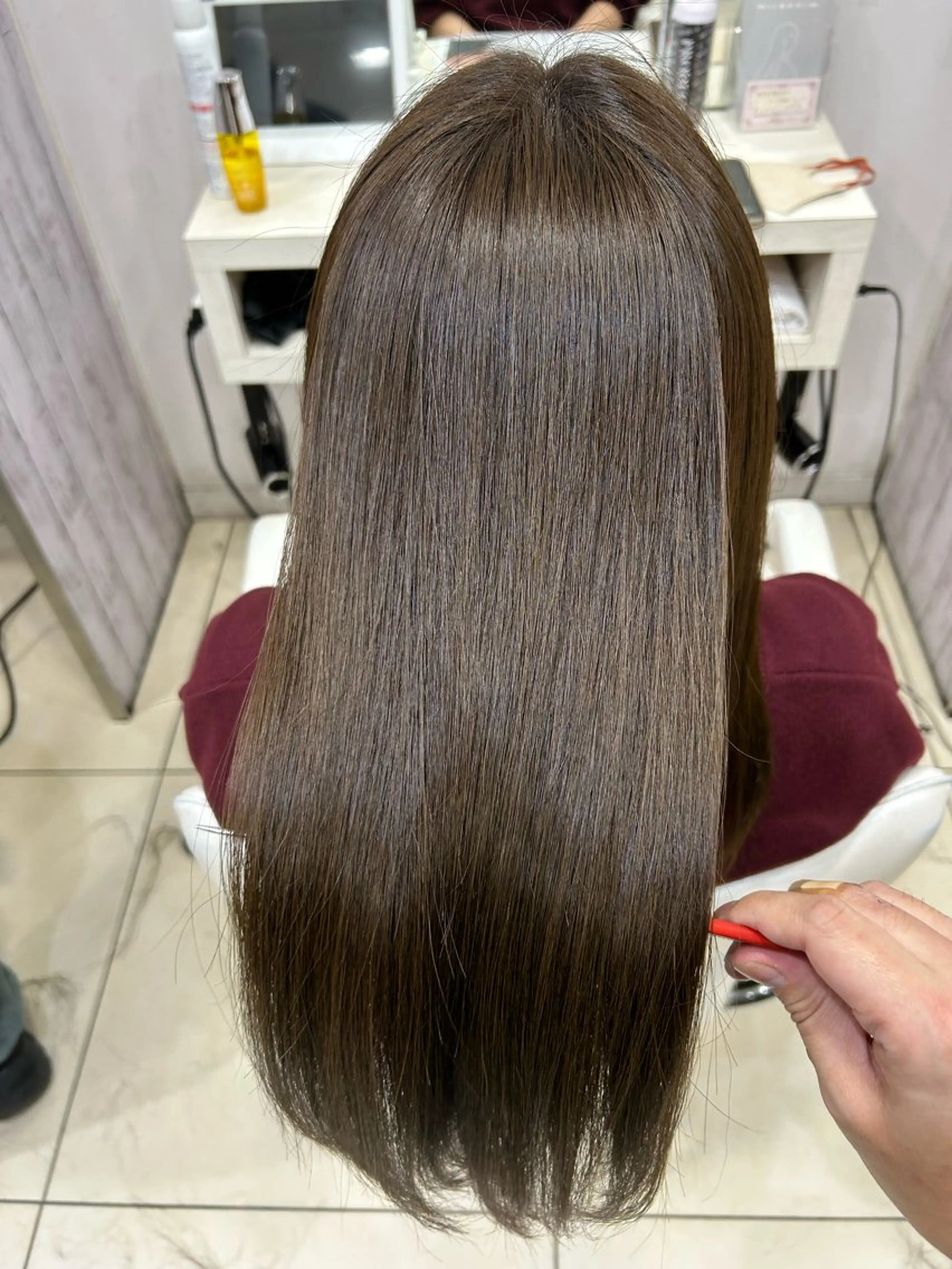 ロング カット ヘアカラー トリートメント 【髪質改善カラー】 瀧田嵐士🇰🇷のヘアスタイル