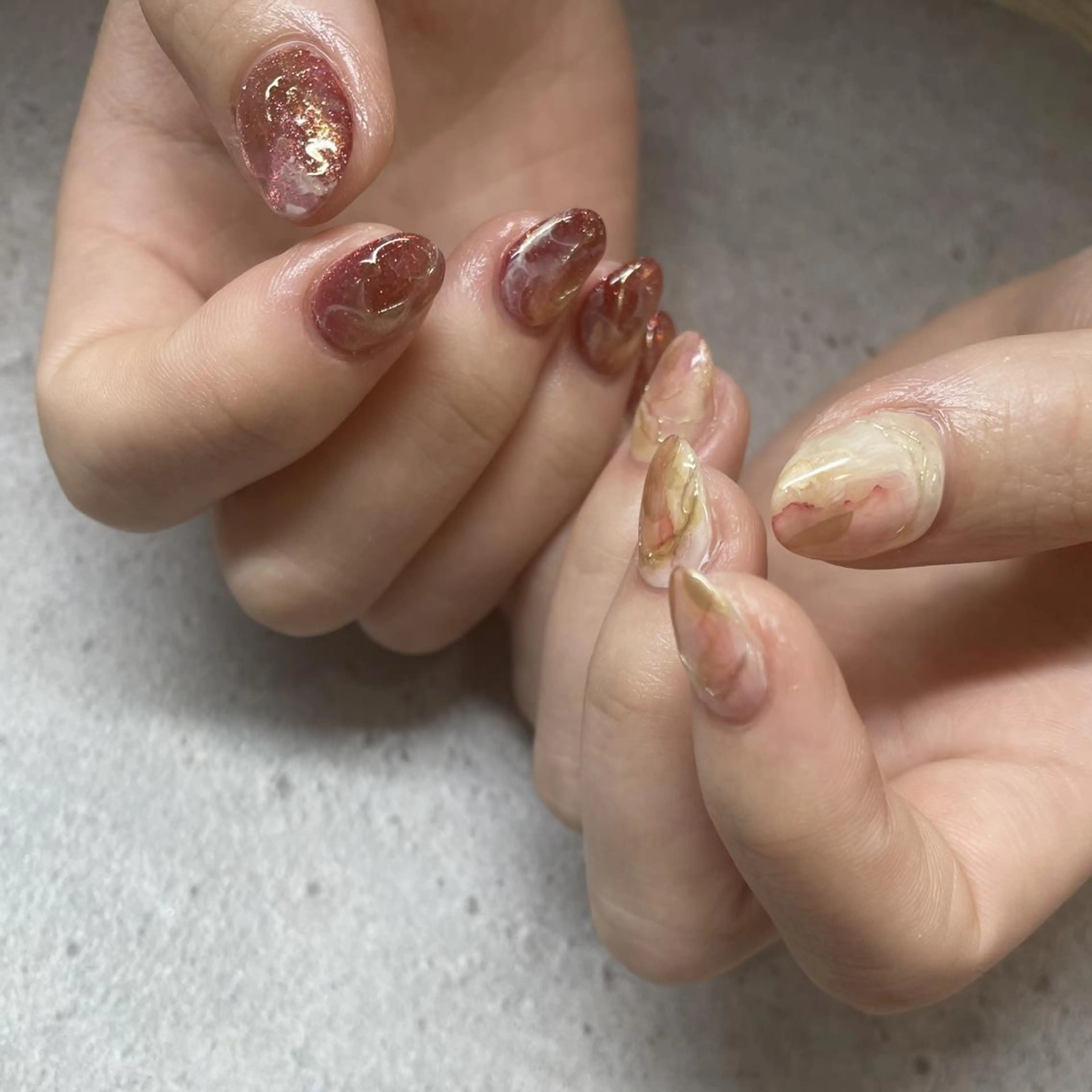 ネイル 🫧aku🫧 自由が丘／フィルインのネイルデザイン