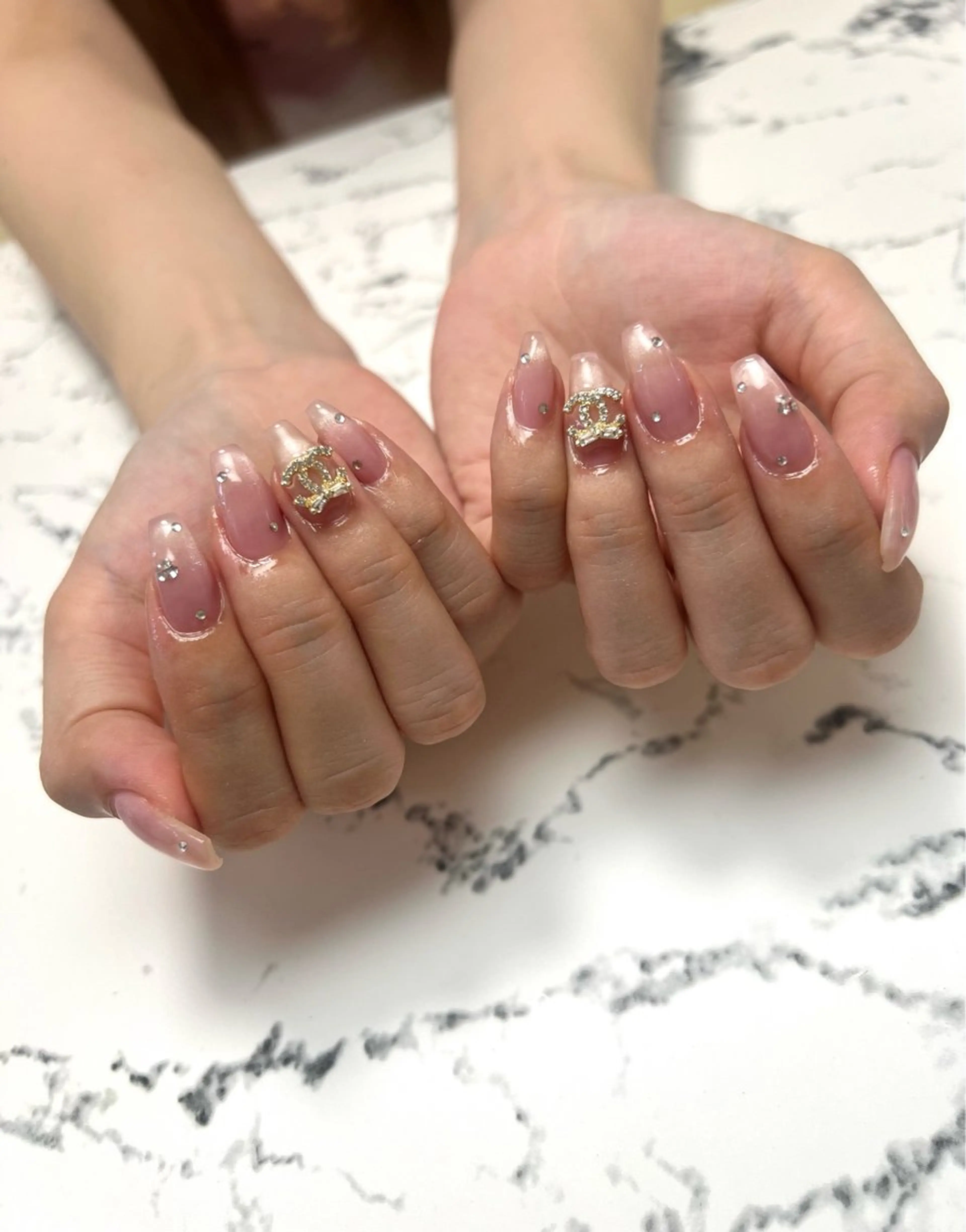 ネイル フレンチネイル マグネットネイル マグネットフレンチ ハンドネイル ray's nailのネイルデザイン