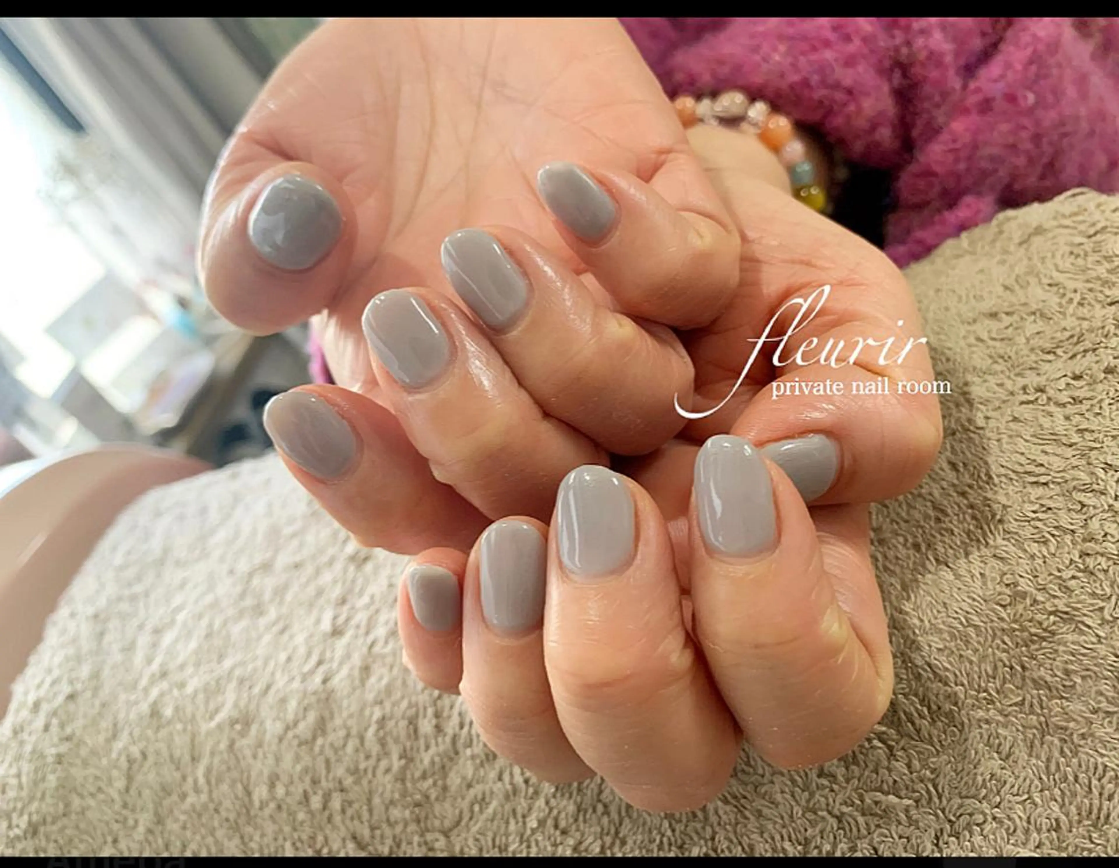 ネイル ワンカラーネイル フルリール 【プライベートサロンのネイルデザイン