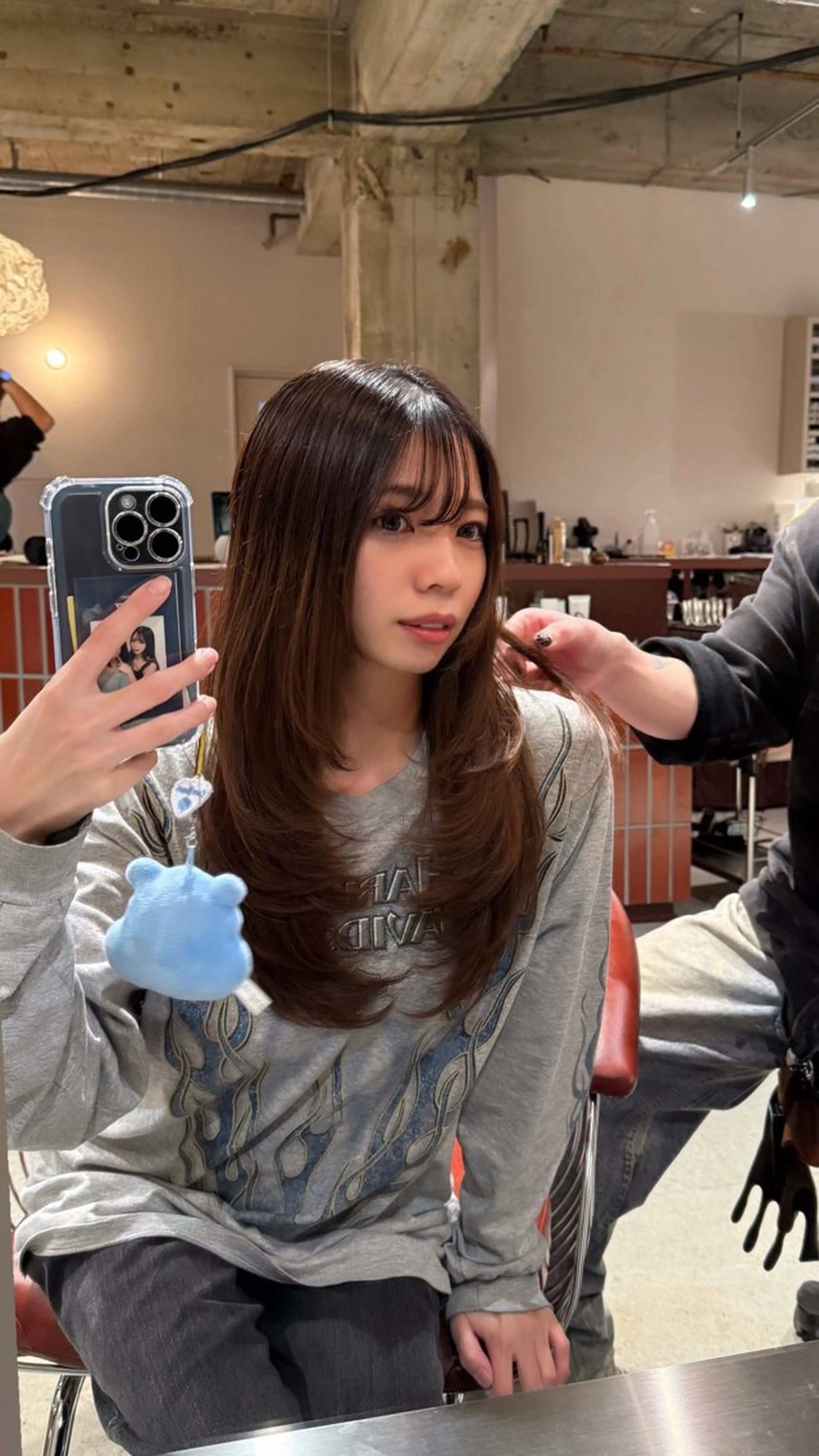 ロング カラー レイヤーカット 森田 鴻之介のヘアスタイル