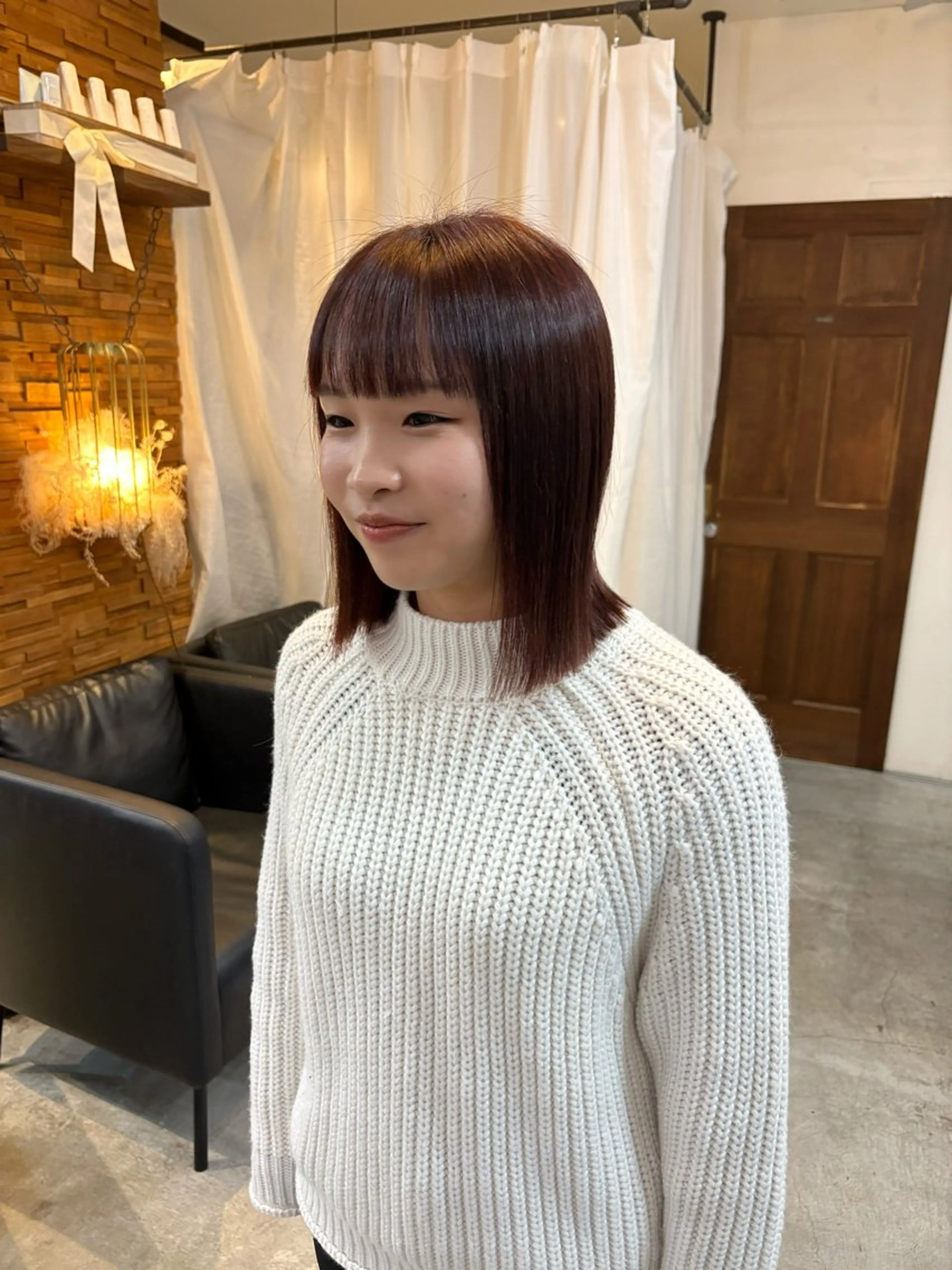 ミディアム カラー ボブ 髪質改善 顔周りカット ピンク カラー🩰りりのヘアスタイル