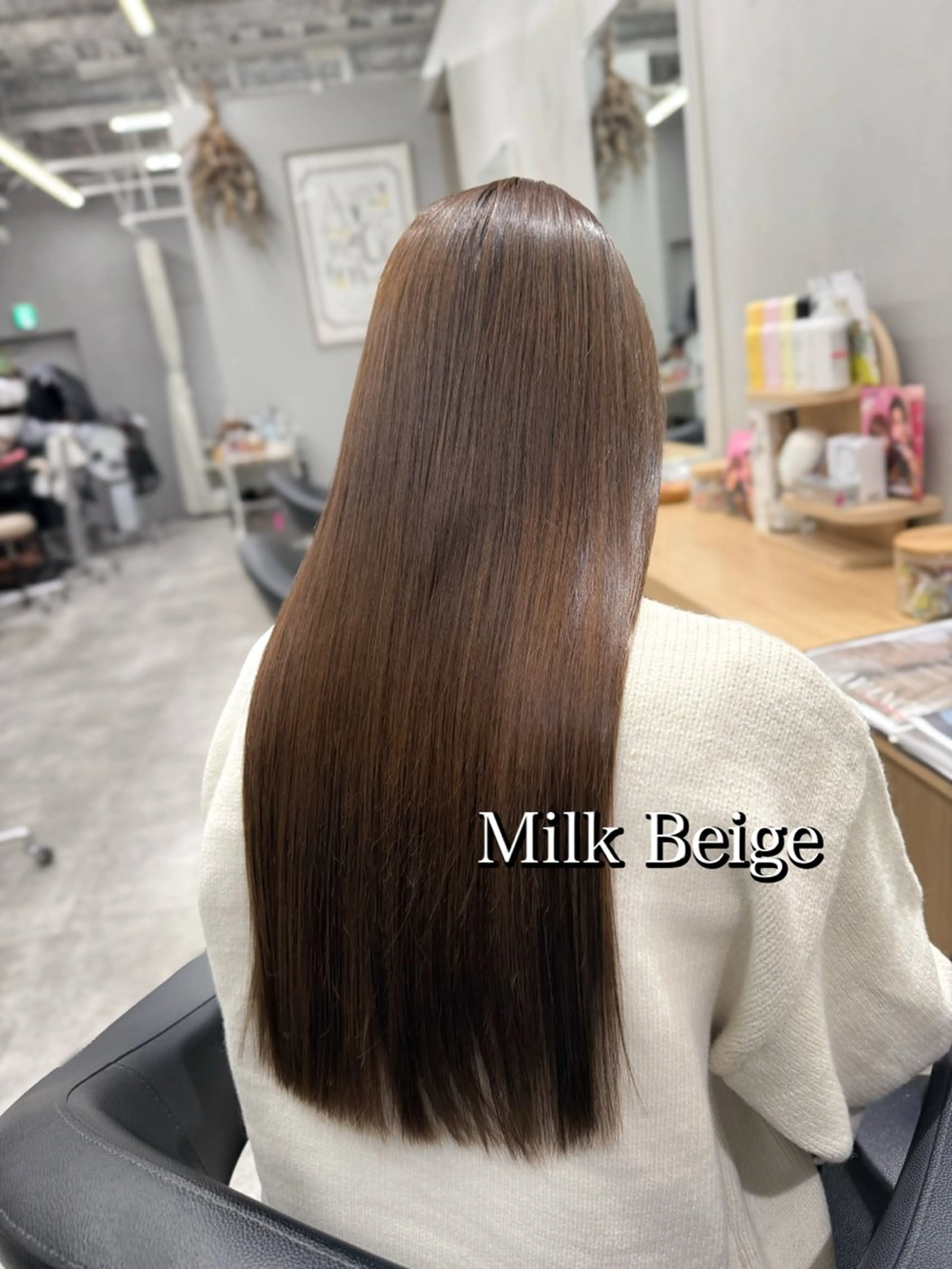 ロング カラー ベージュカラー ブリーチ ブリーチなしカラー カット ヘアカラー AVANCE.京橋店所属・美髪🫧ブリーチ/ デザイン/永田汰伊智のヘアスタイル