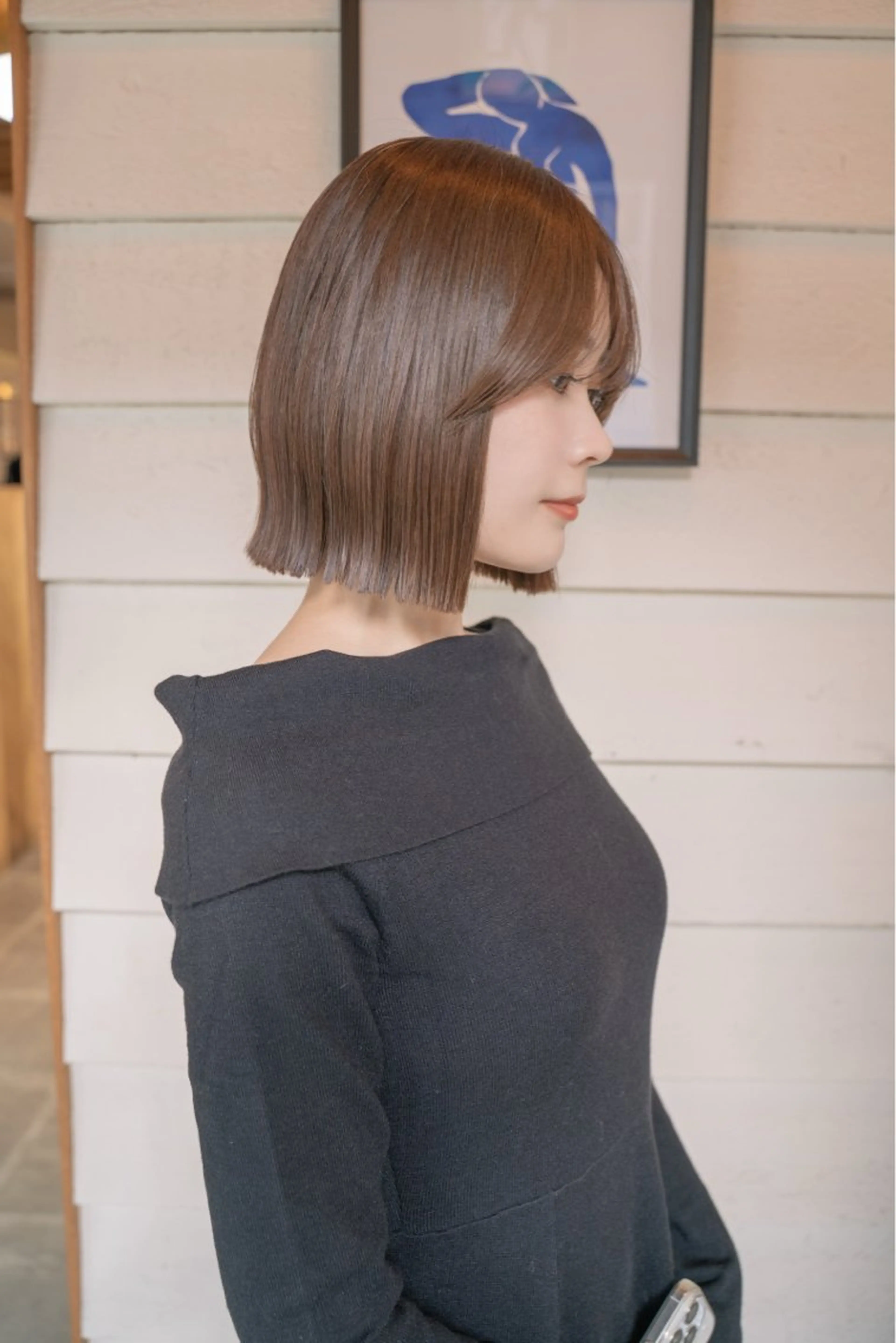 ショート カラー 【ボブ】縮毛矯正/ 船橋駅5分/鈴木杏美のヘアスタイル