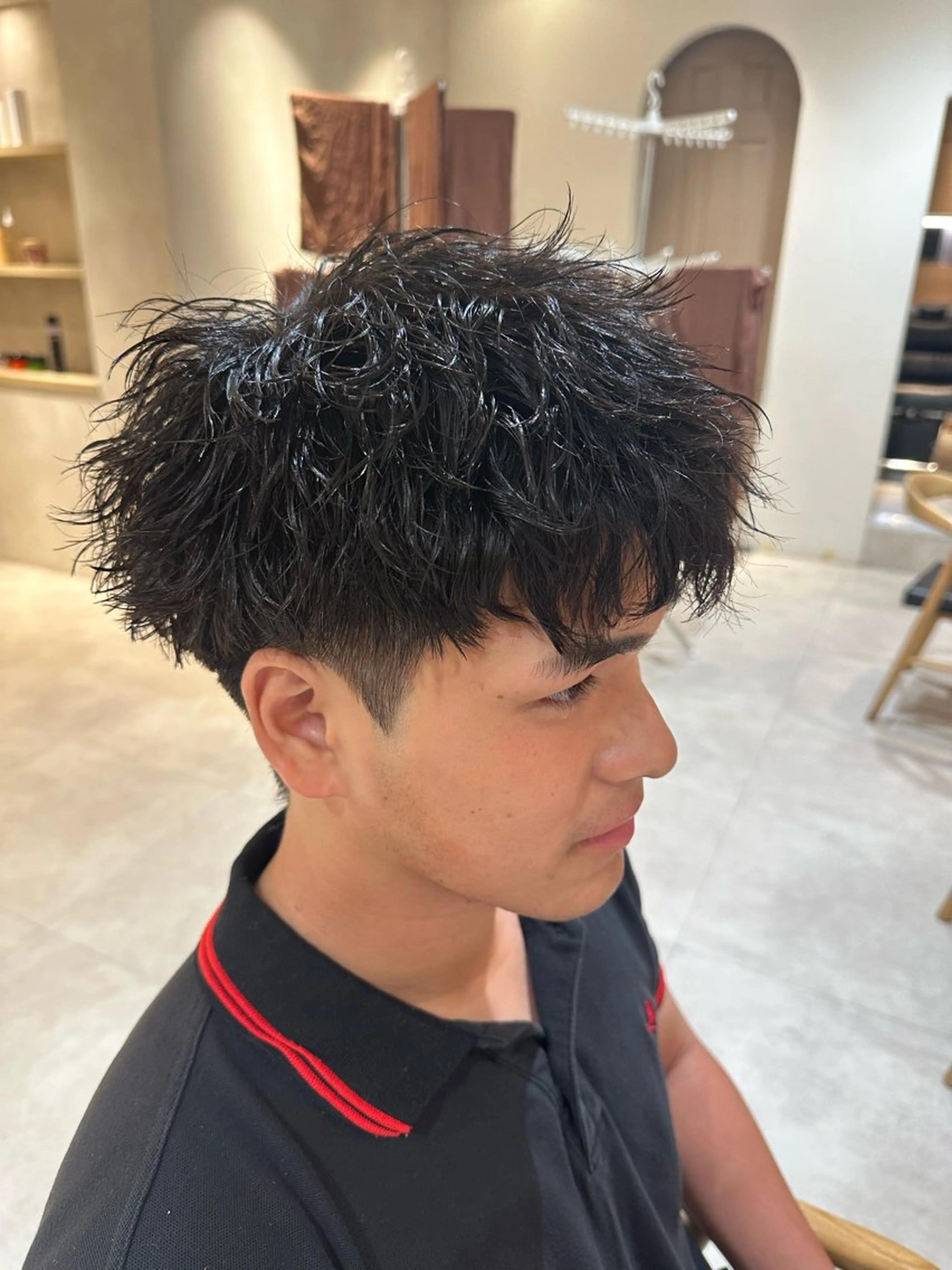 パーマ メンズ カット パーマ トリートメント AI TOKYO  men's 横浜所属・【パーマの達人】 💎メンズ特化🔥徹のヘアスタイル