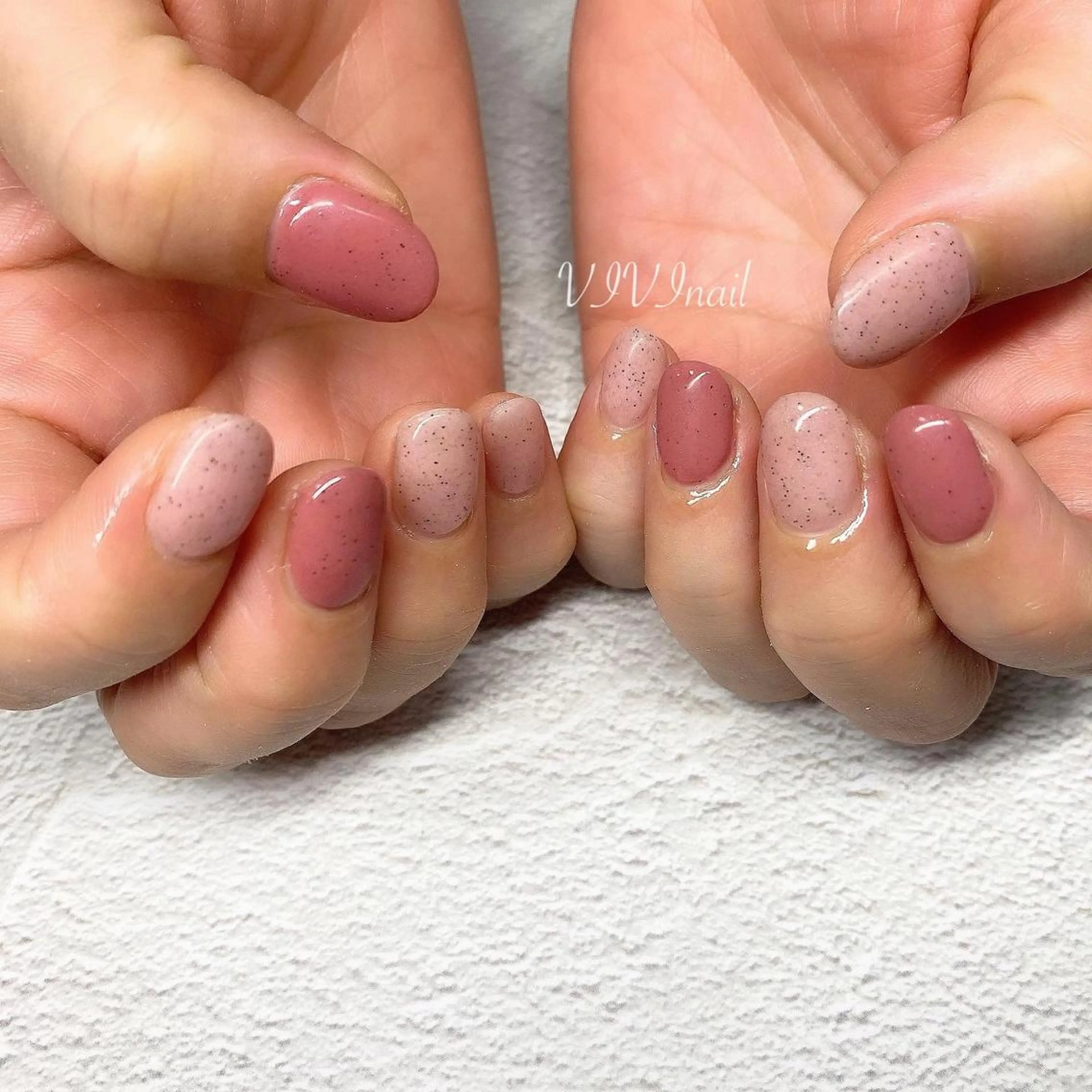 ネイル ジェルネイル ピンク ハンドネイル vivi nailのネイルデザイン