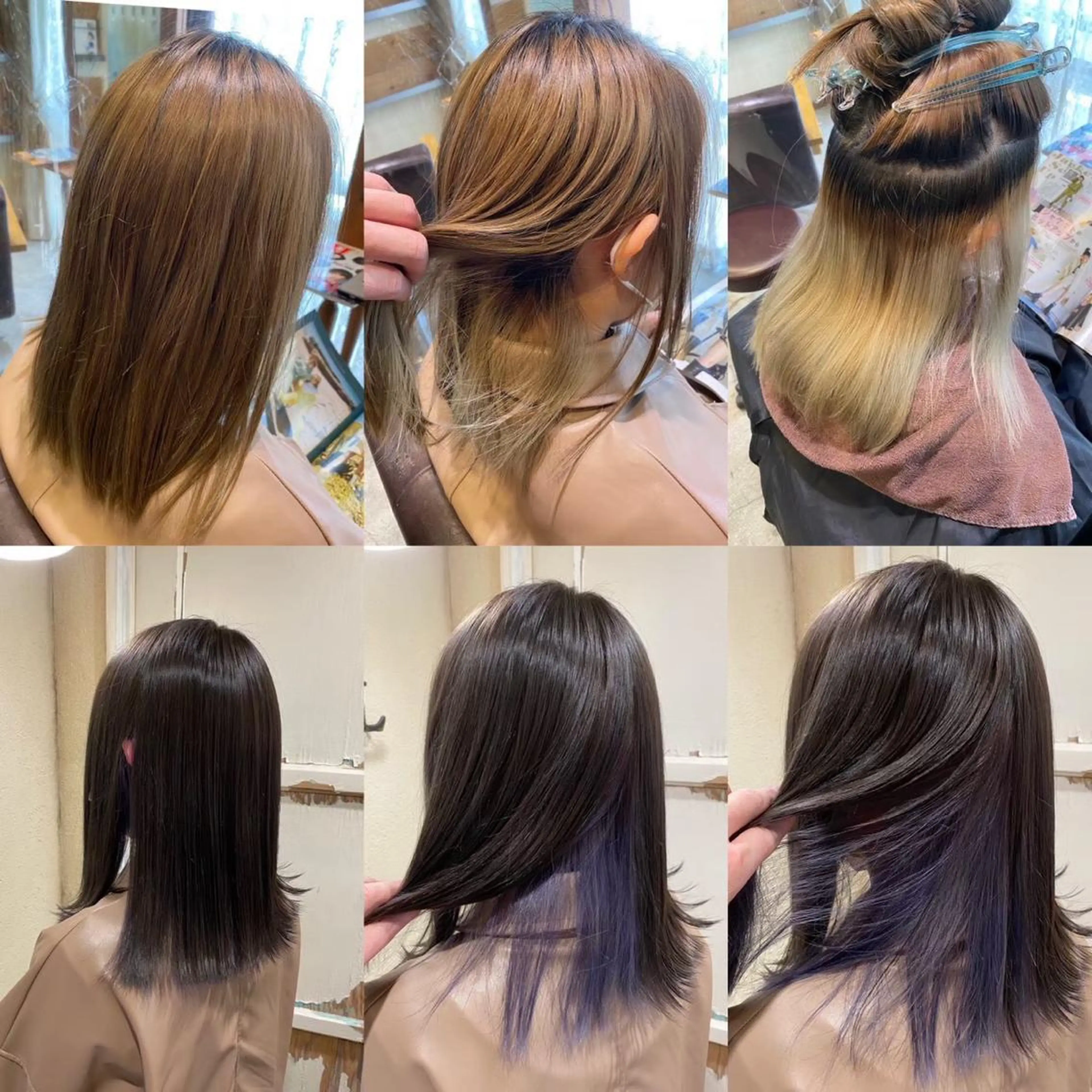 ミディアム カラー アディクシーカラー 黒髪 ブリーチ ケアブリーチ エドルカラー 髪質改善ヘアケア 艶髪特化/上田のヘアスタイル