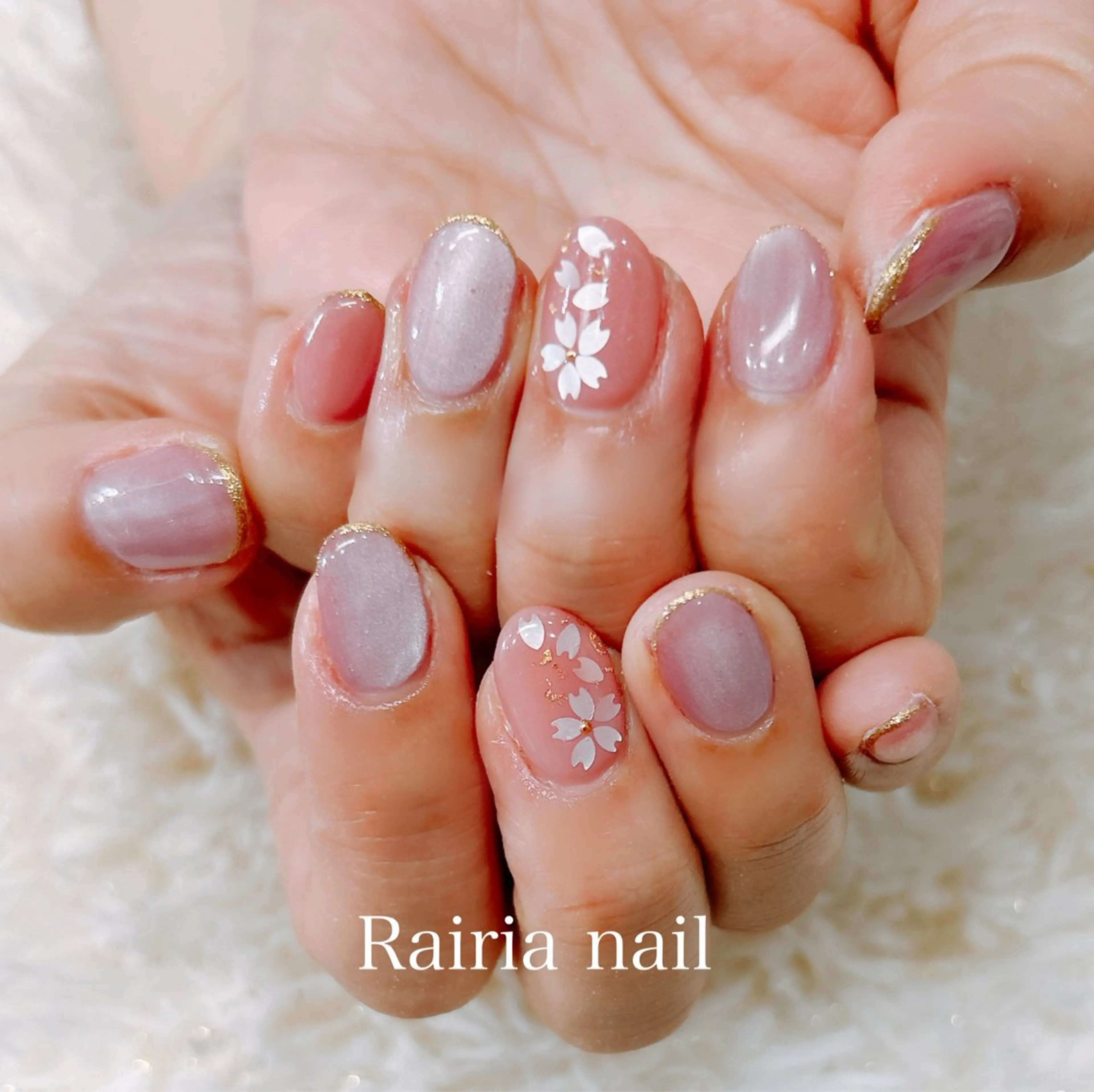 ネイル グリーン 持ち込み ハンドネイル Rairia nail本八幡店のネイルデザイン