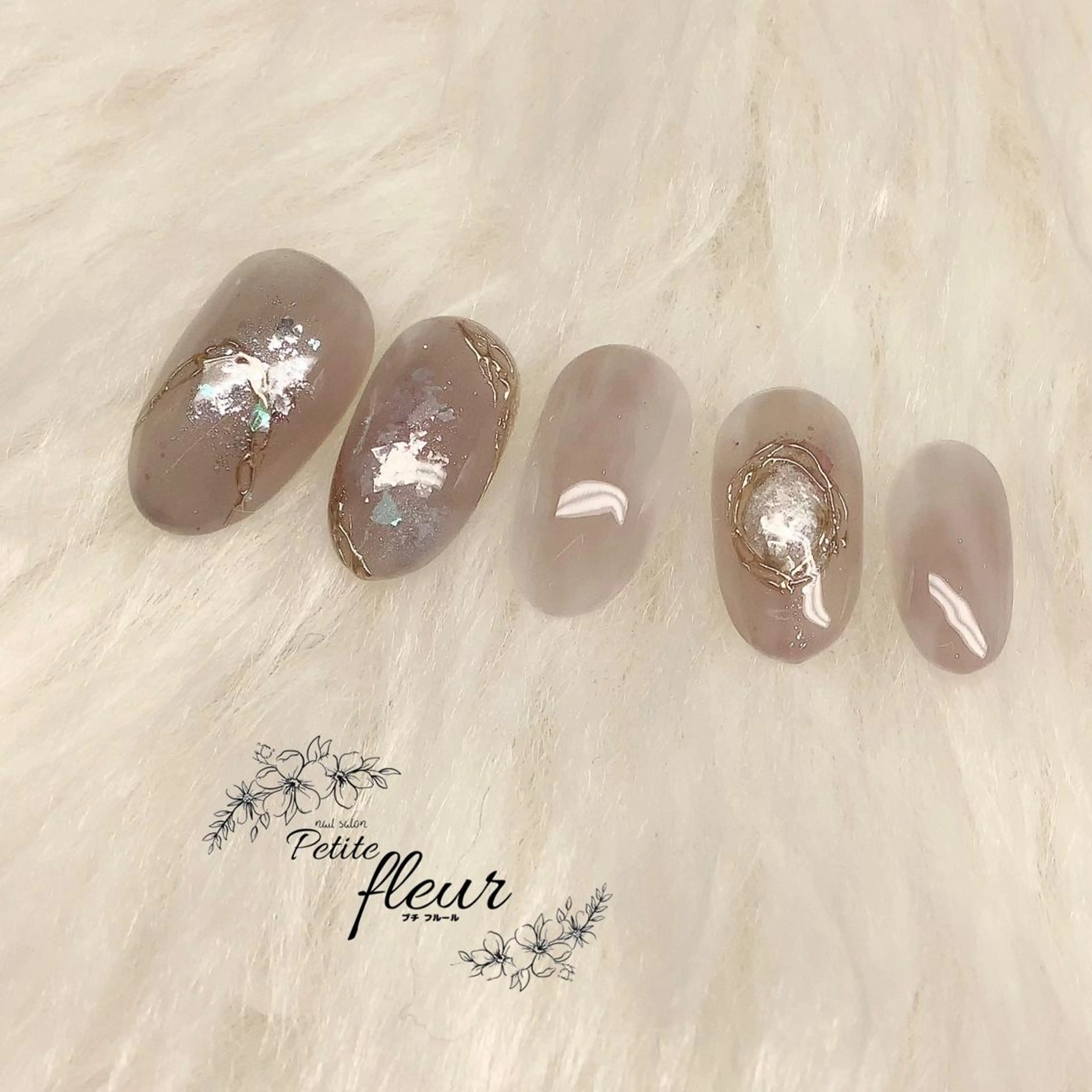 ネイル パープル ❁⃘*。Petite fleur❁⃘*りさのネイルデザイン