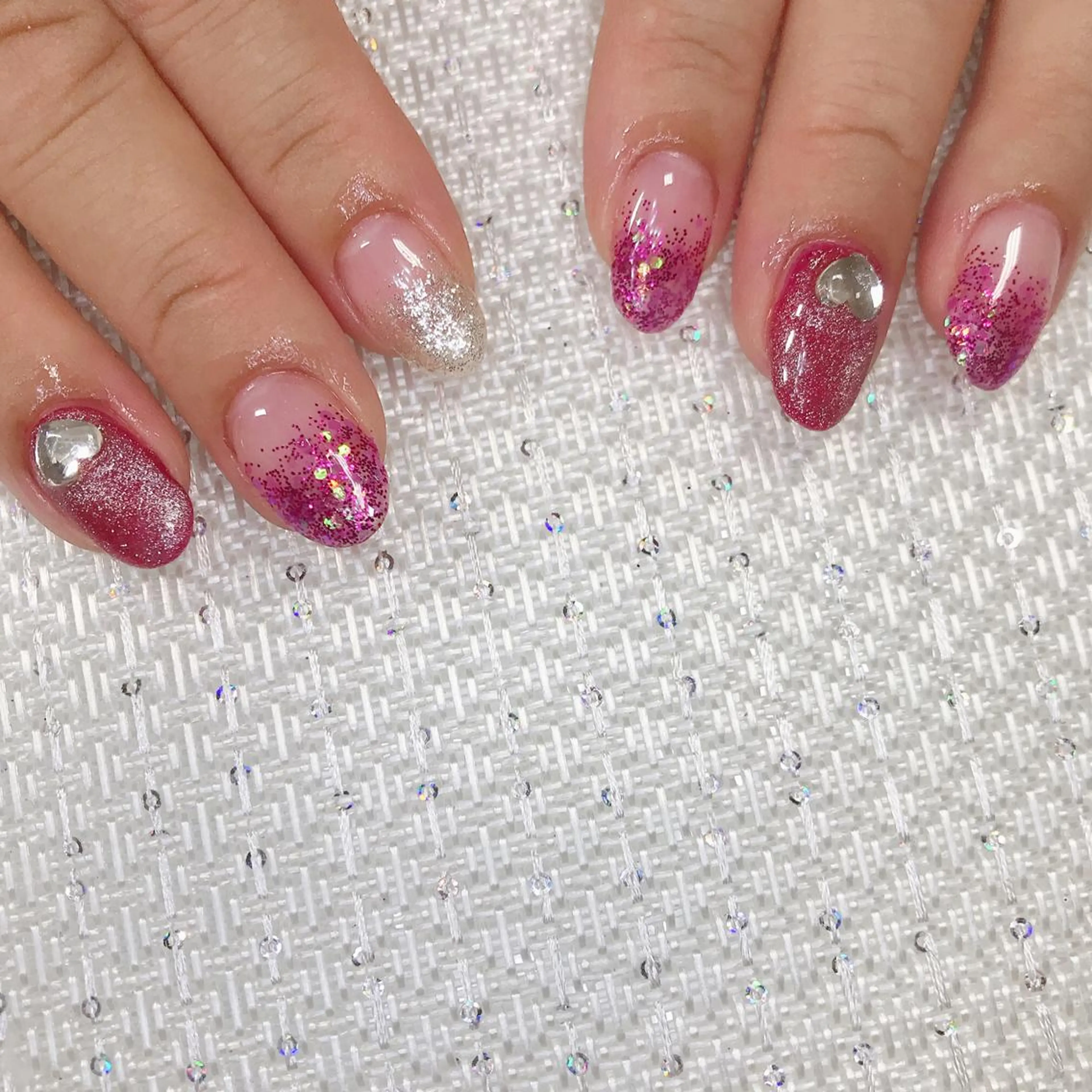 ネイル アートネイル 韓国ネイル 大理石ネイル(マーブル) ミラーネイル ニュアンスネイル ハンドネイル MoonLight MIHOのネイルデザイン