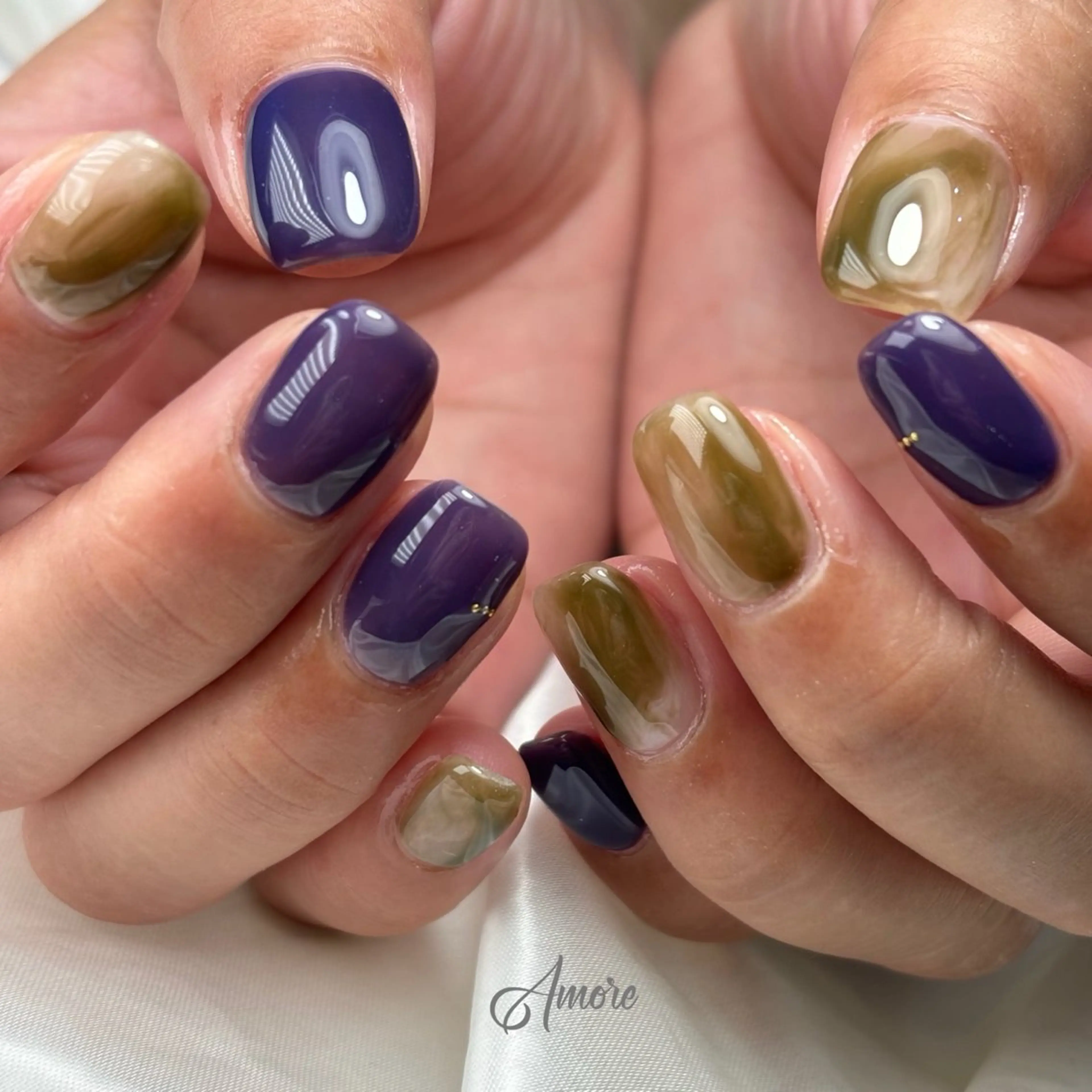 ネイル ジェルネイル キラキラネイル 韓国ネイル マグネットネイル パラジェル You kyehwaのネイルデザイン