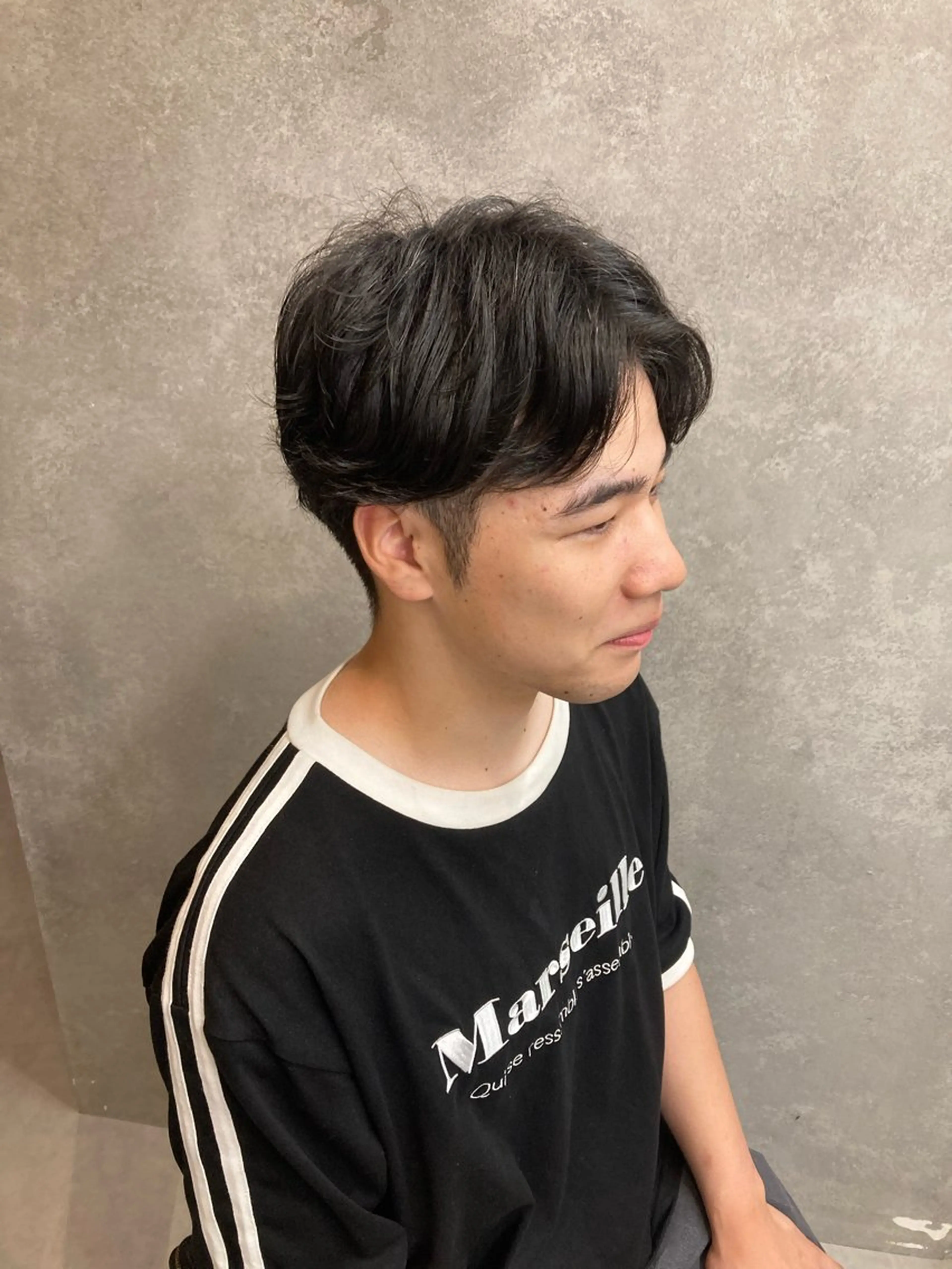 パーマ メンズ センターパート メンズパーマ ニュアンスパーマ カット パーマ 樋口 江理香のヘアスタイル