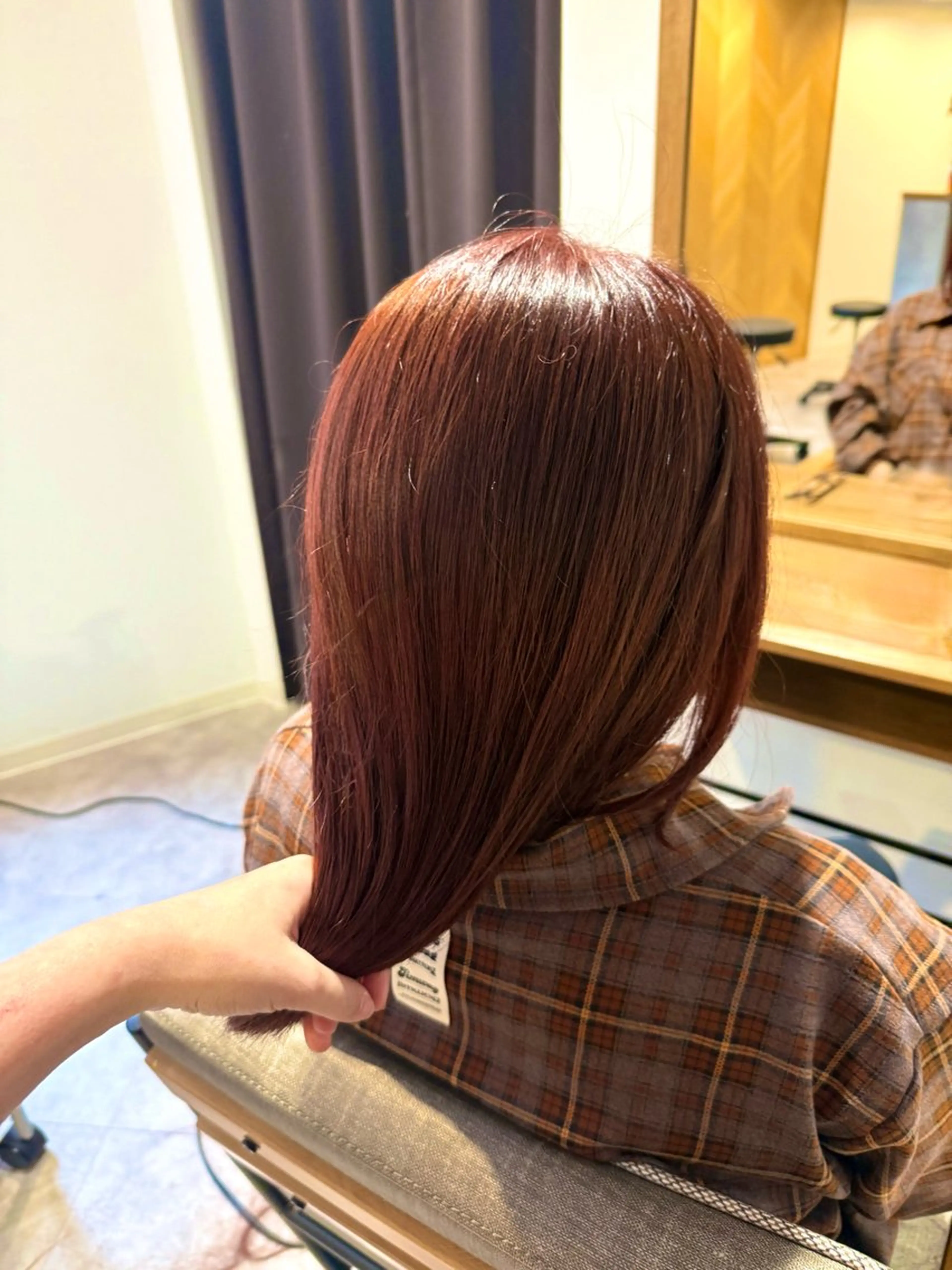 セミロング カット ヘアカラー co coのヘアスタイル