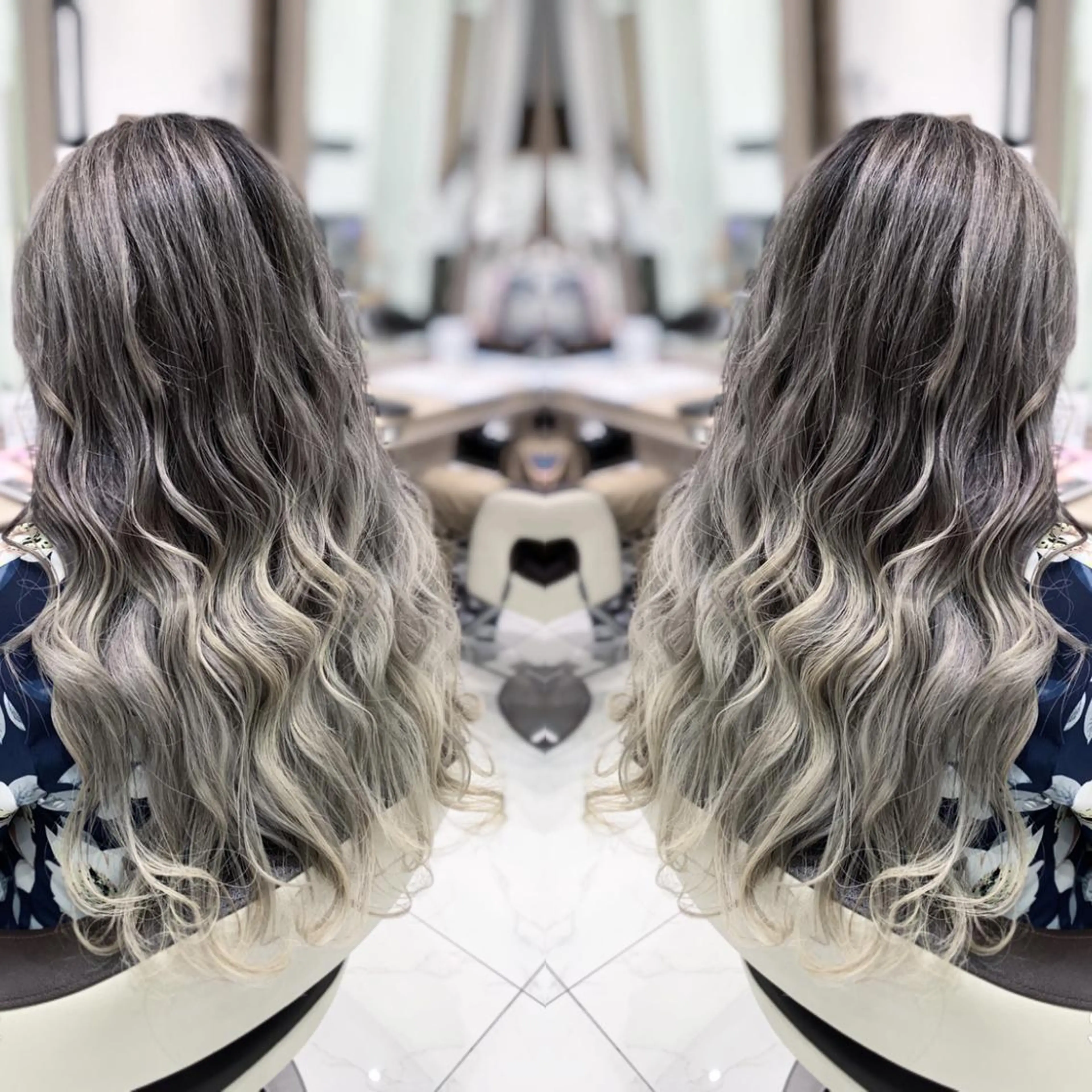 ロング カラー グレージュ カット ヘアカラー トリートメント N° jillva ♦️川端裕司♦️のヘアスタイル