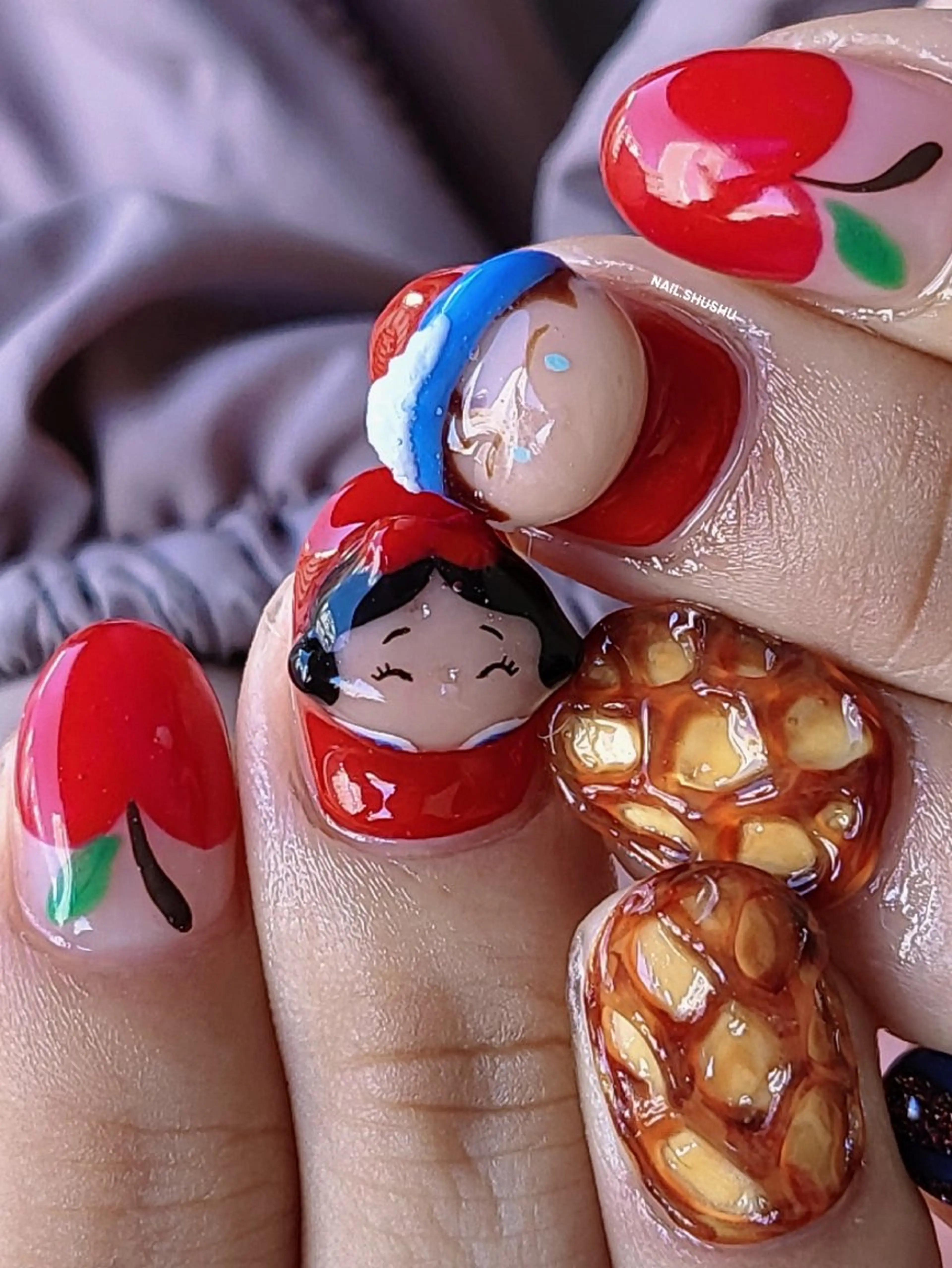 ネイル ハンドネイル 3dパーツ/流行り 👧shushu❤️のネイルデザイン