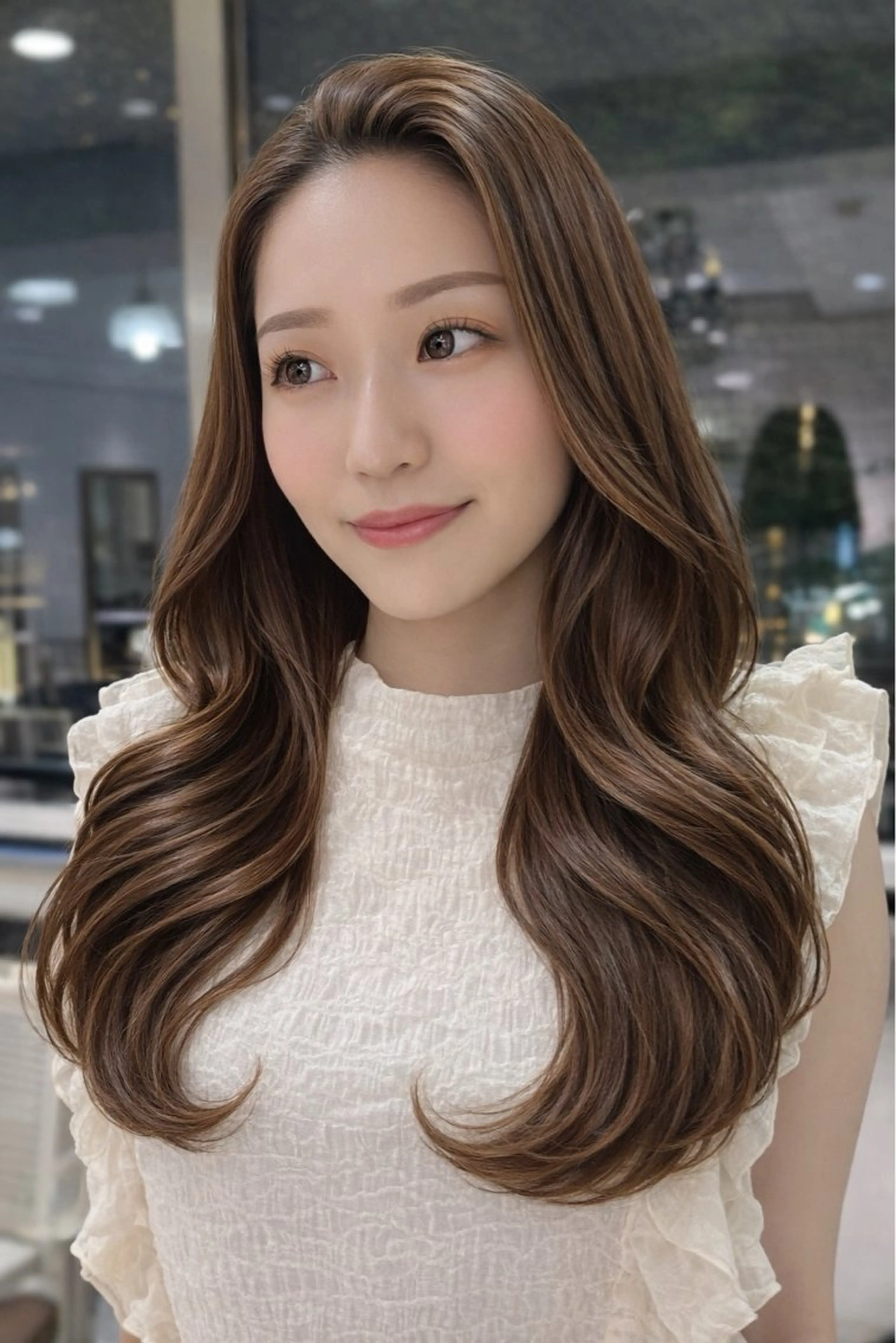 ロング ヘアカラー 艶カラー/髪質改善 サラサ💟のヘアスタイル