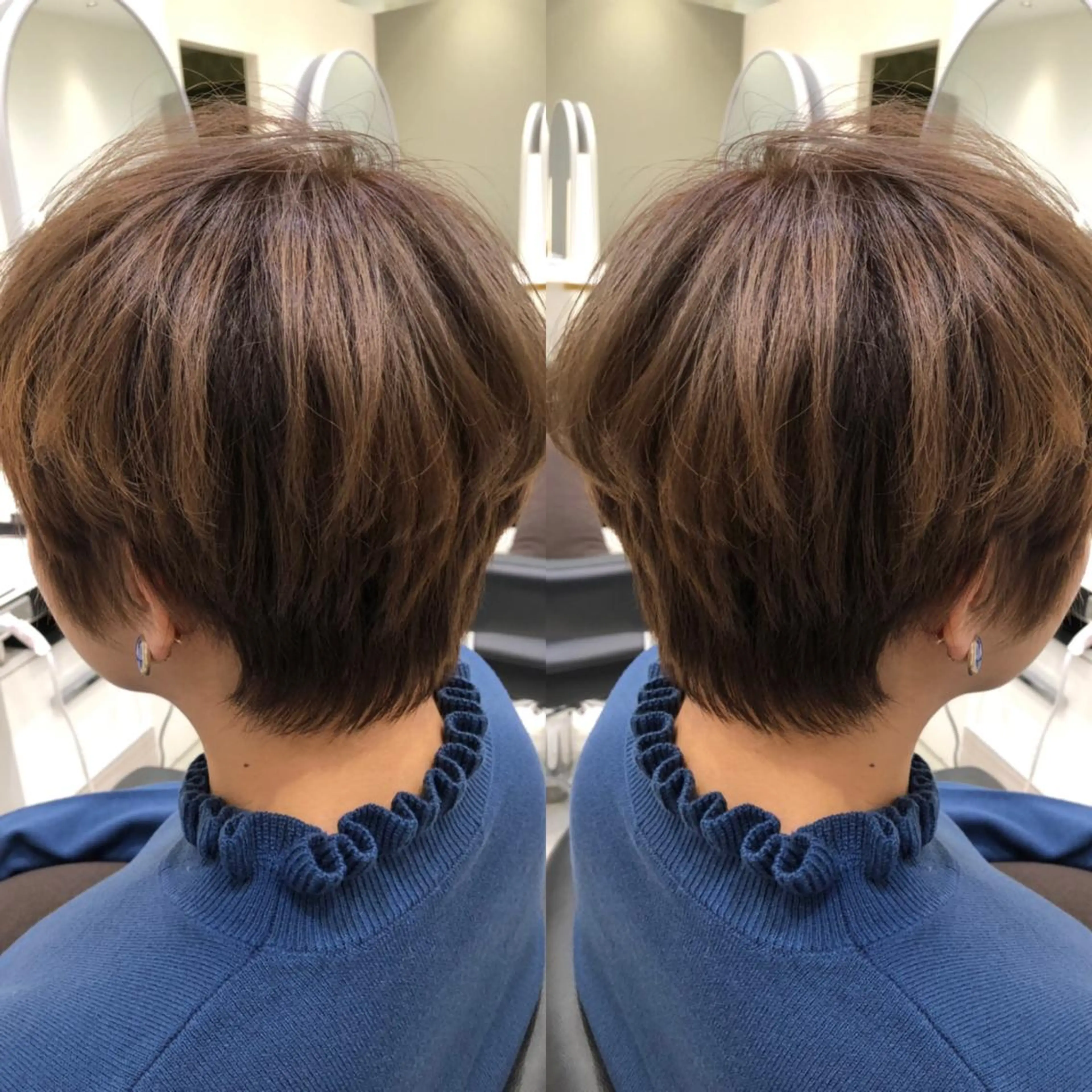 ショート 岸 保奈美のヘアスタイル