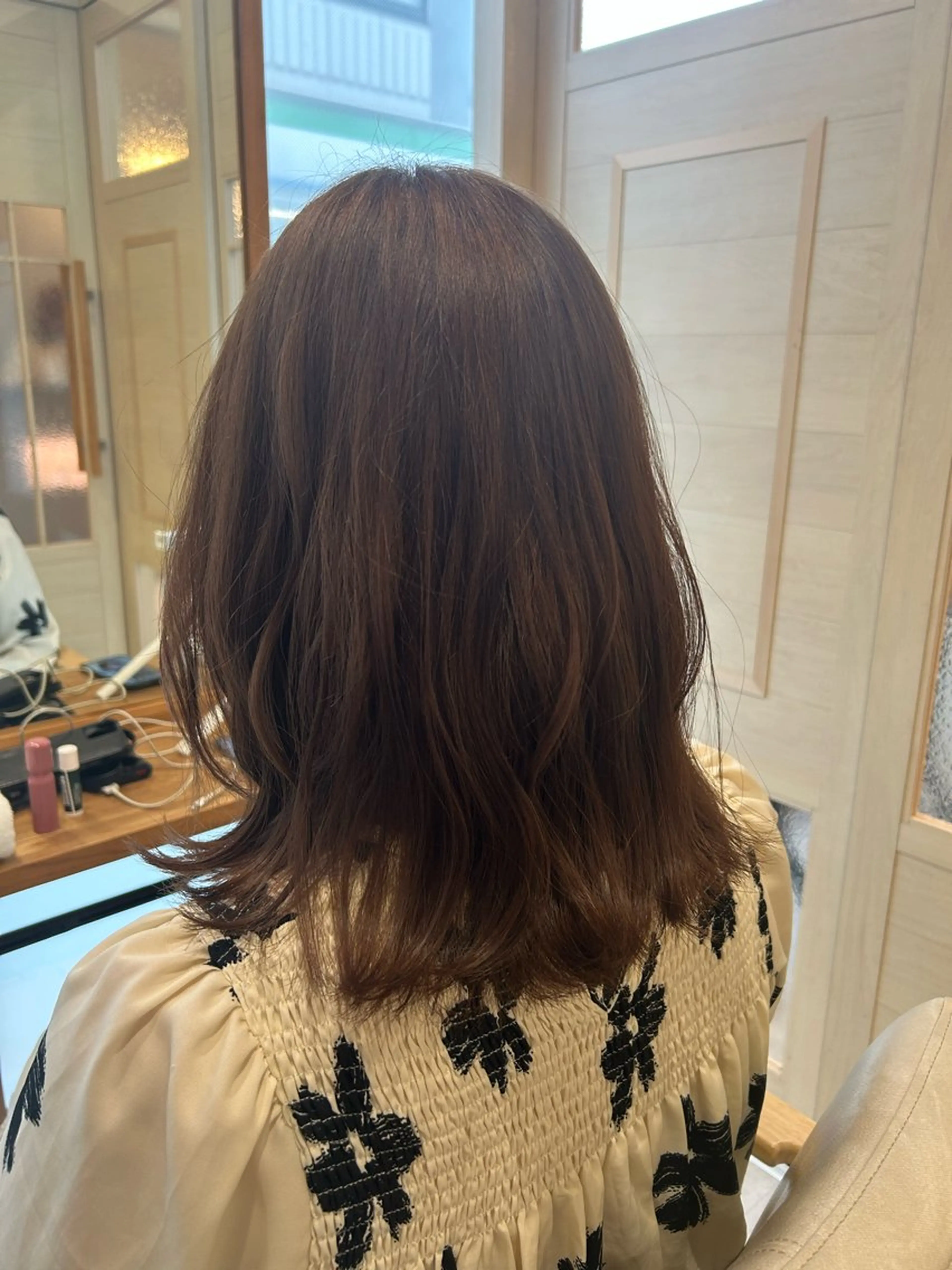 ミディアム カット ヘアカラー トリートメント 森田 遥菜のヘアスタイル