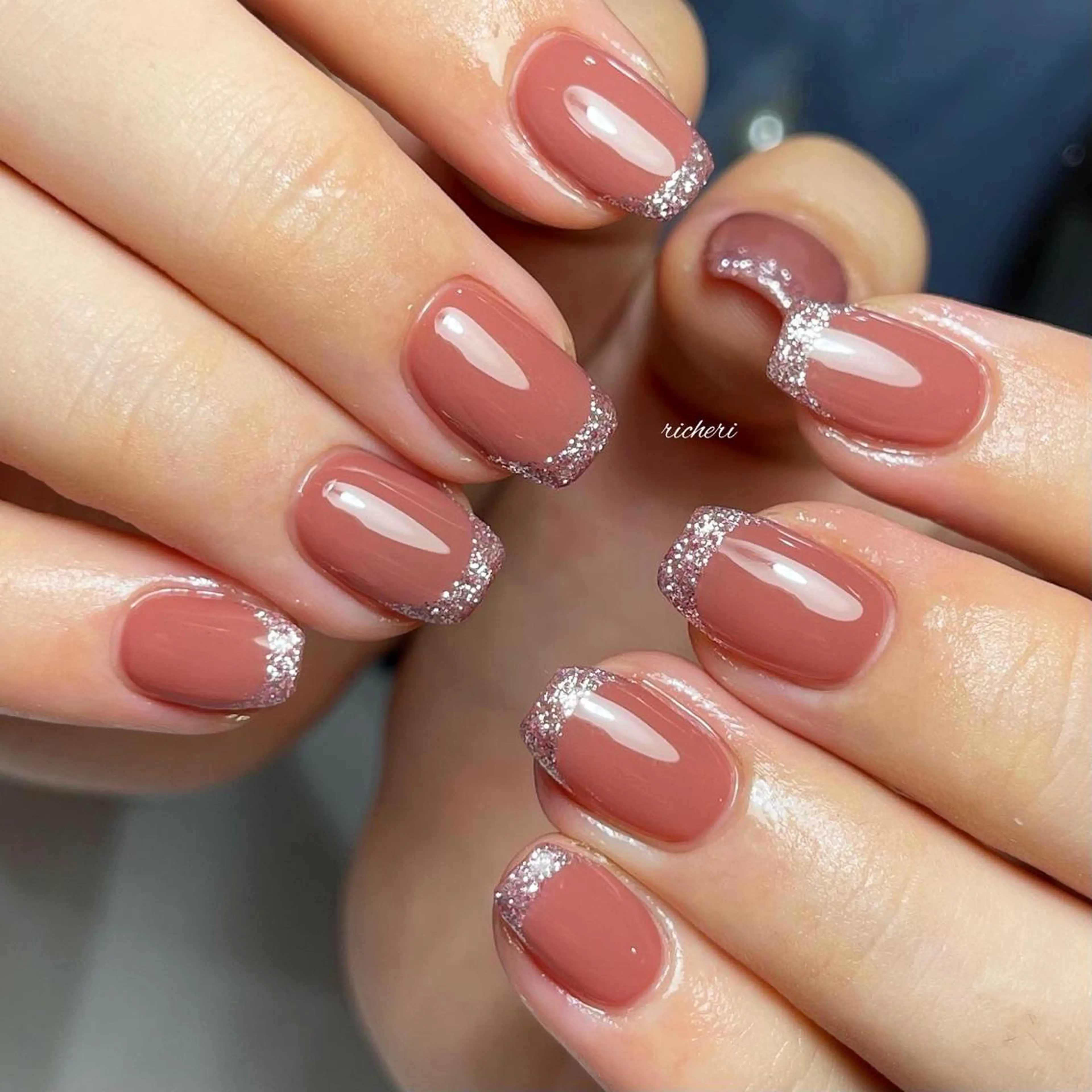 ミディアム ネイル 韓国風ヘア アートネイル フットネイル フレンチネイル ジェルネイル richeri beautyのエステ・リラクイメージ