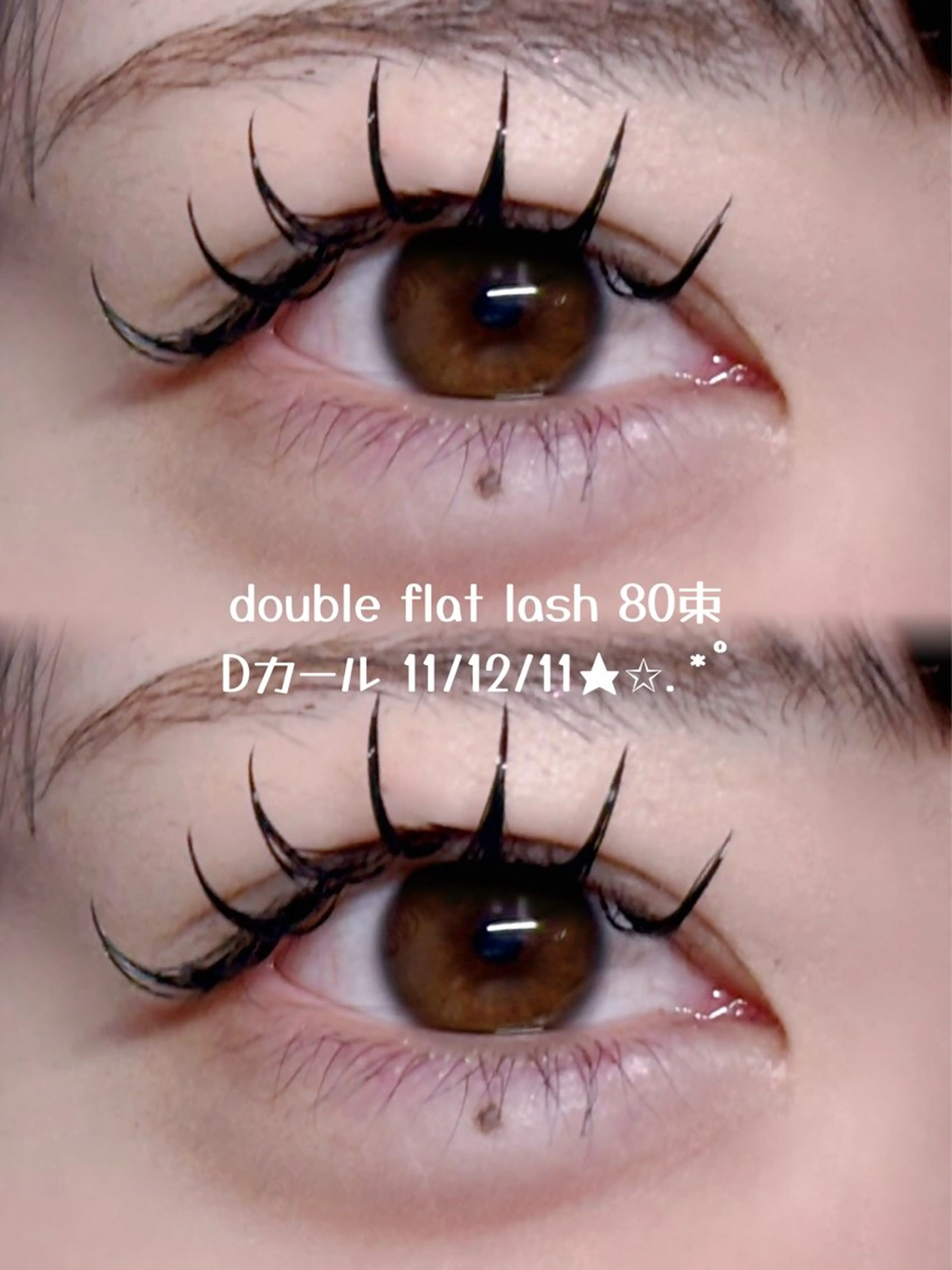ダブルフラットラッシュ80束🎀（コーティング付き）の写真
