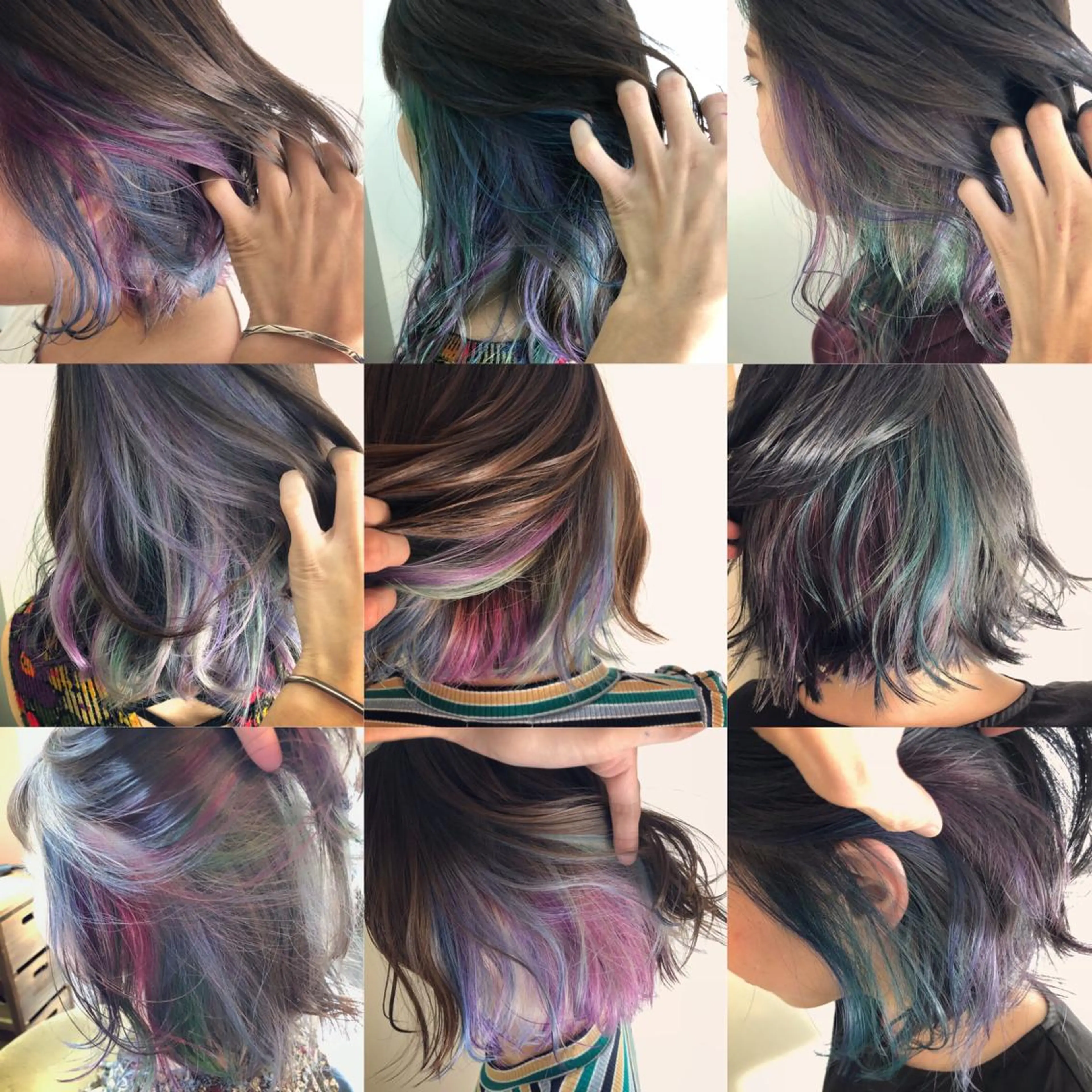 ミディアム カラー ユニコーンカラー カット ヘアカラー トリートメント 原宿サロン代表 デザインカラー伊藤卓のヘアスタイル