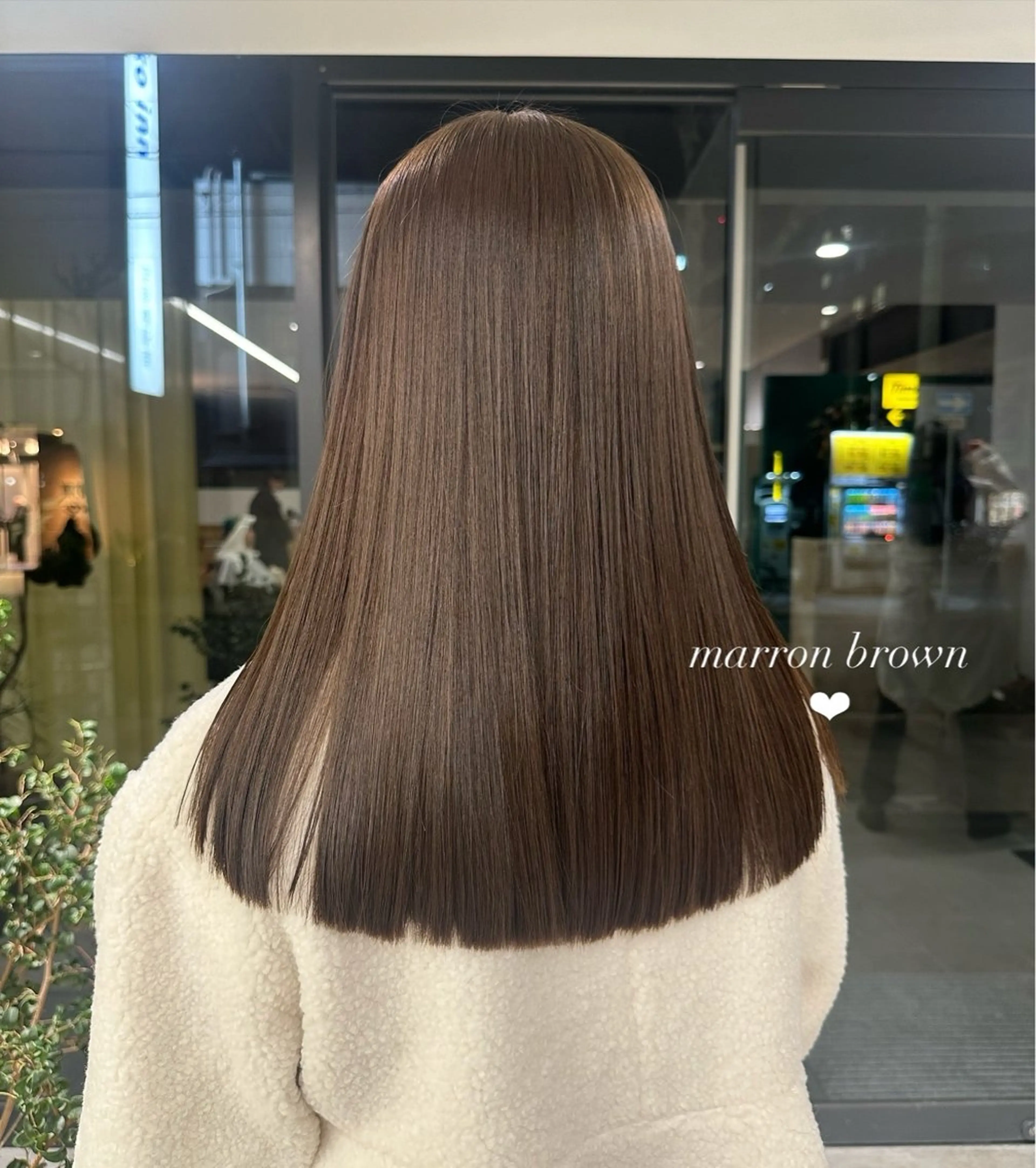 セミロング カラー ブリーチ ブリーチなしカラー カット ヘアカラー トリートメント ハイトーン/透け感 カラー🎀真香のヘアスタイル