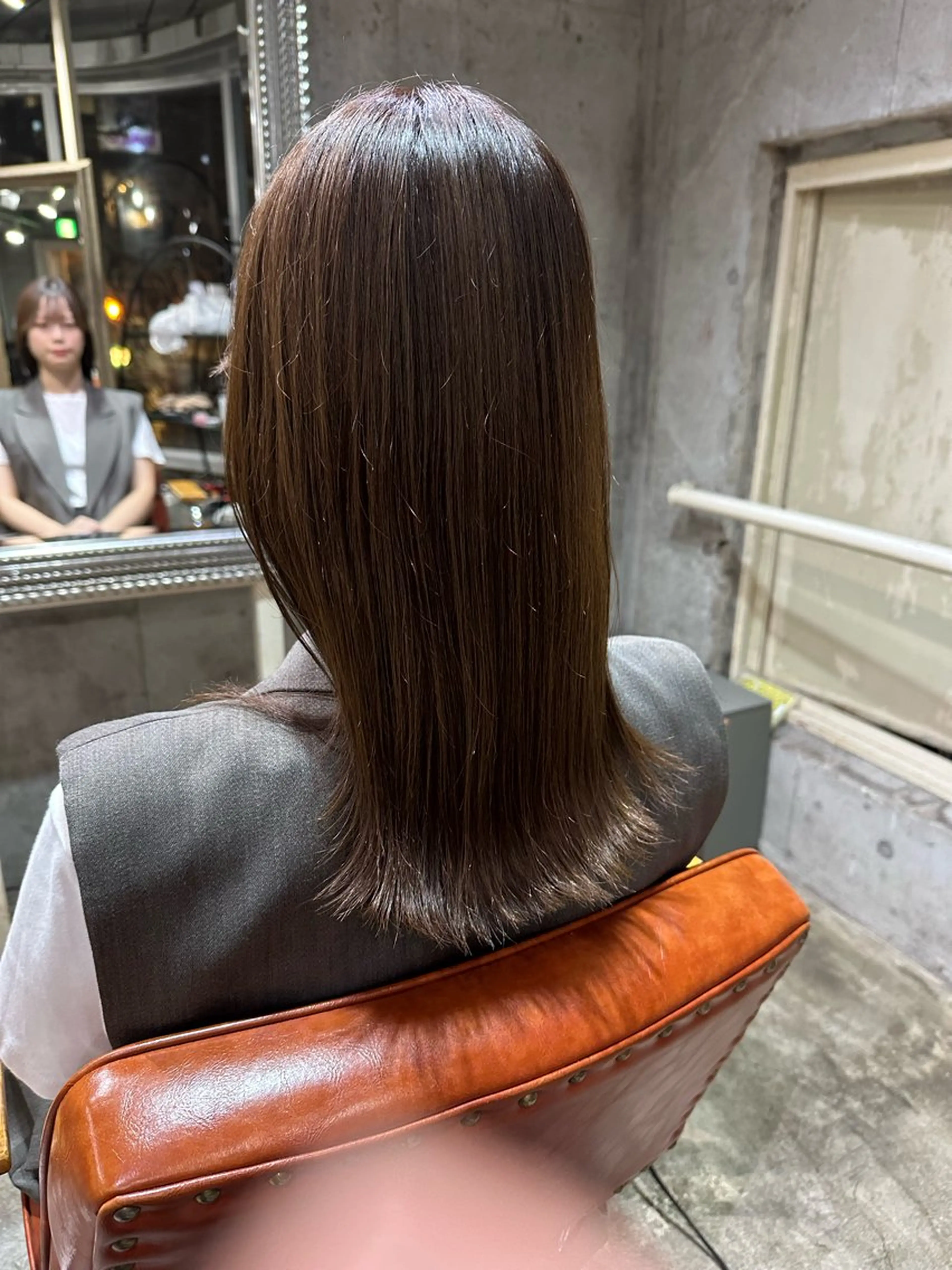 セミロング 🔥コテ巻き風 ボブパーマ🔥のヘアスタイル