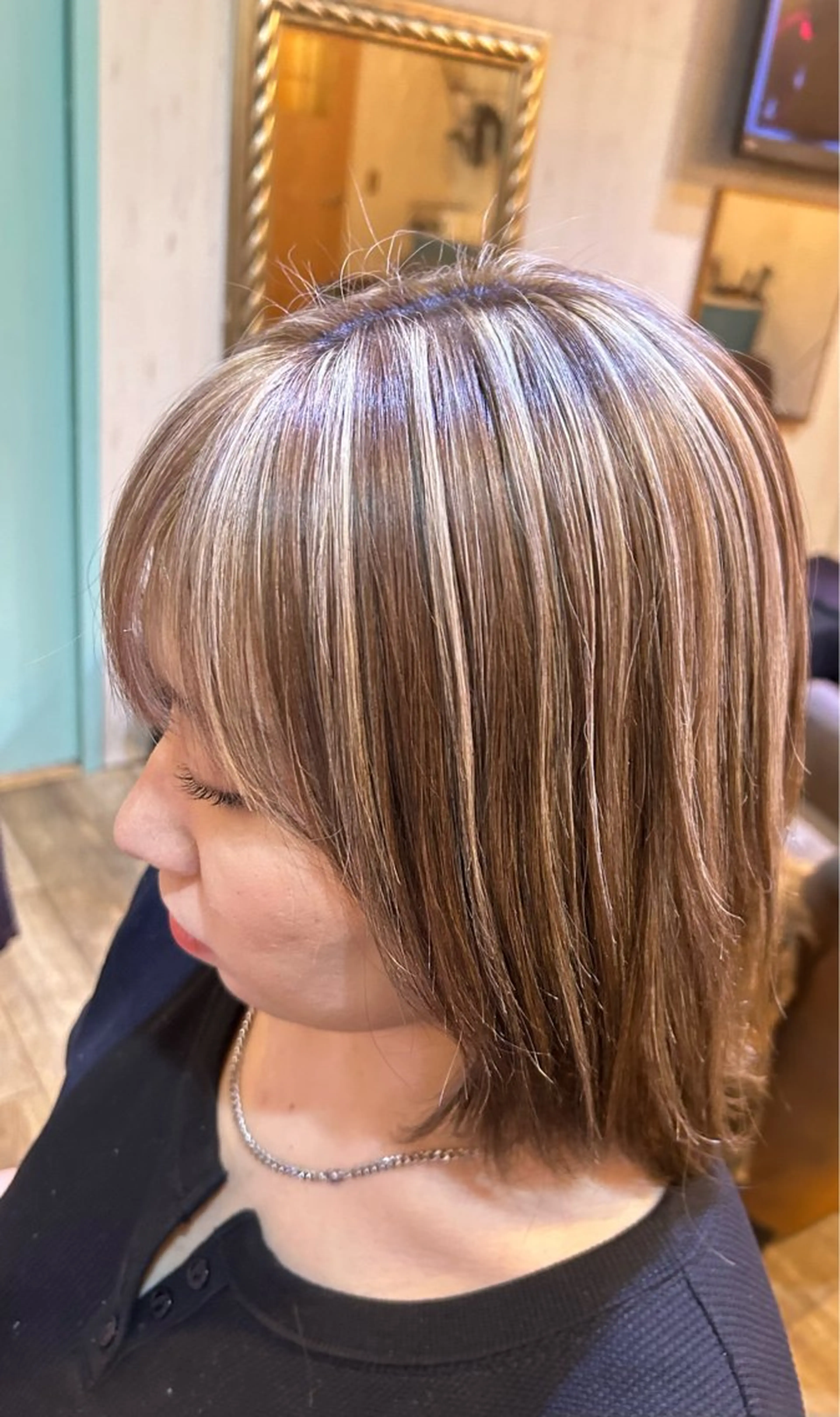 ミディアム カラー ヘアカラー トリートメント ブリーチ職人/ shori/店舗代表のヘアスタイル