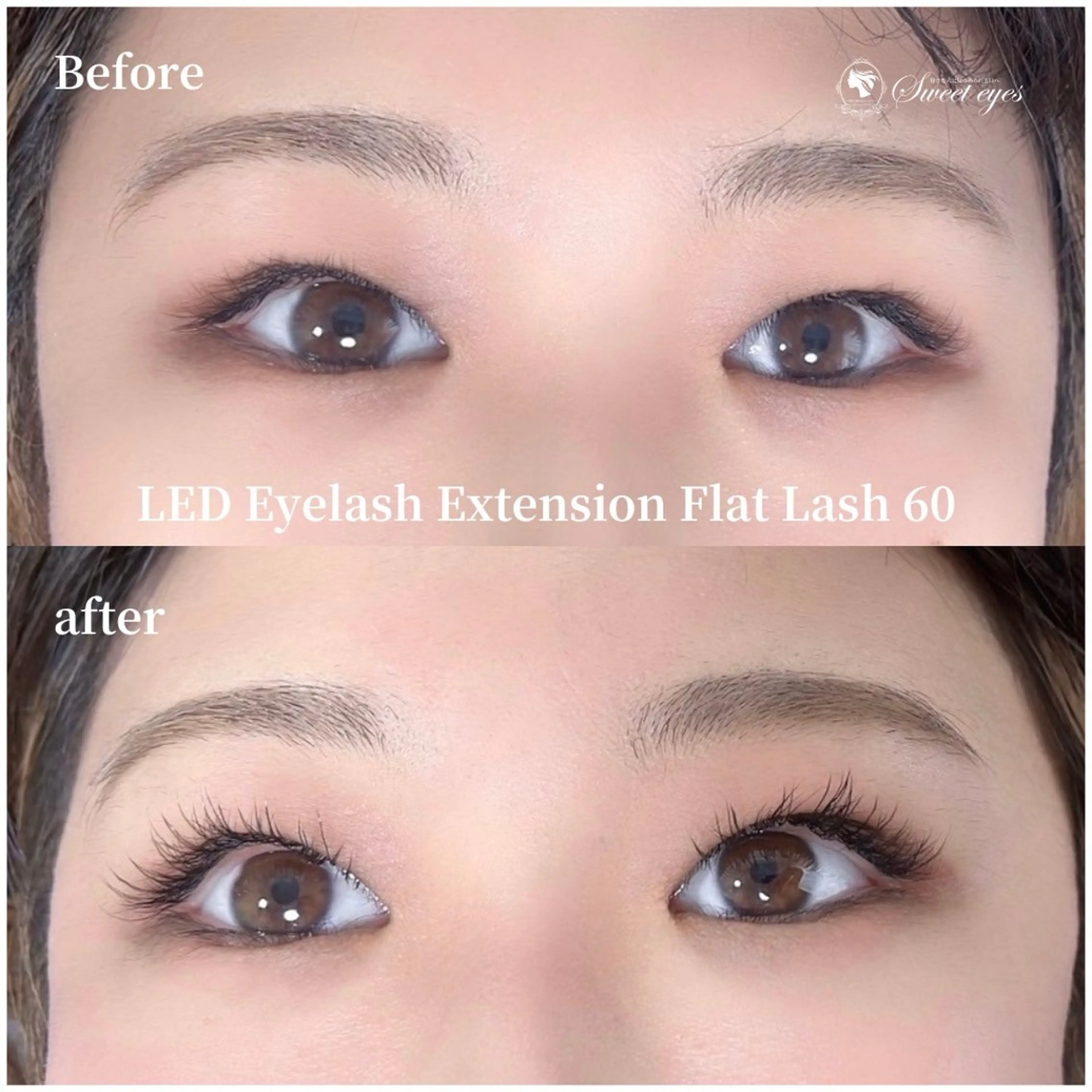 マツエク・マツパ フラットラッシュ ナチュラル マツエク Sweeteyes 金山店のマツエク・マツパデザイン