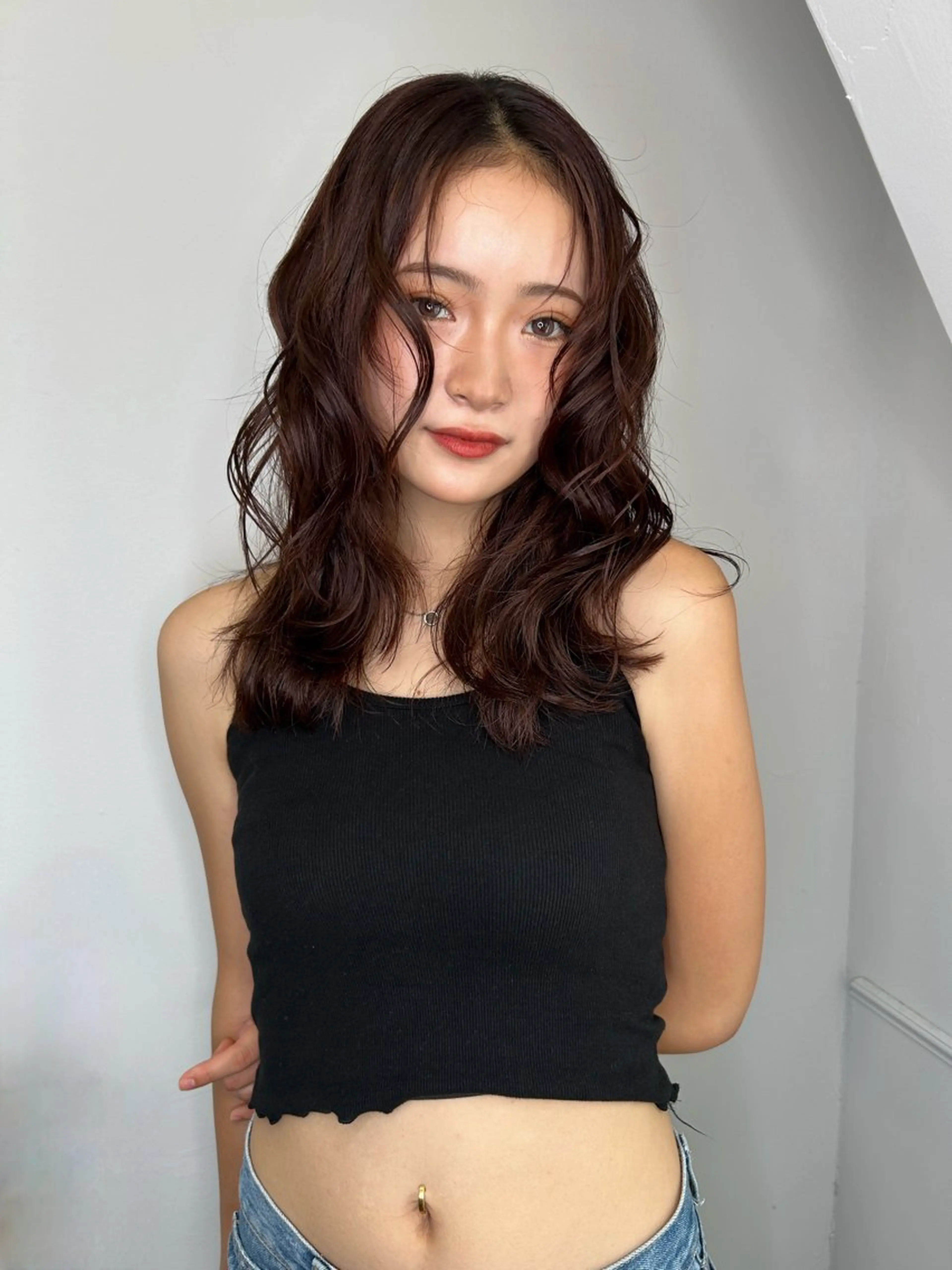 ミディアム カラー 透明感カラー/レイヤ ー🌙Honokaのヘアスタイル