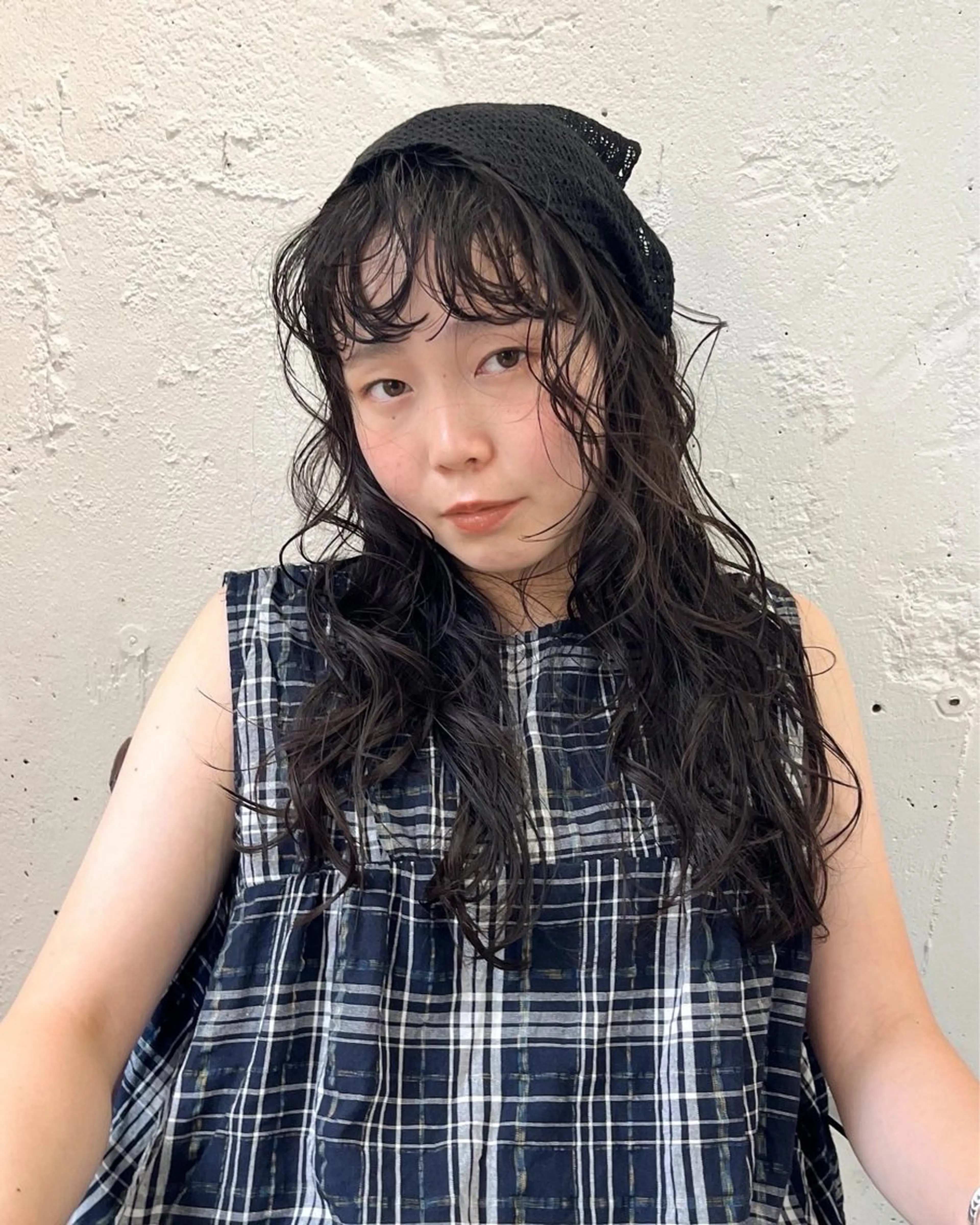 セミロング カラー パーマ パーマ ✴︎UNU ✴︎モエカのヘアスタイル