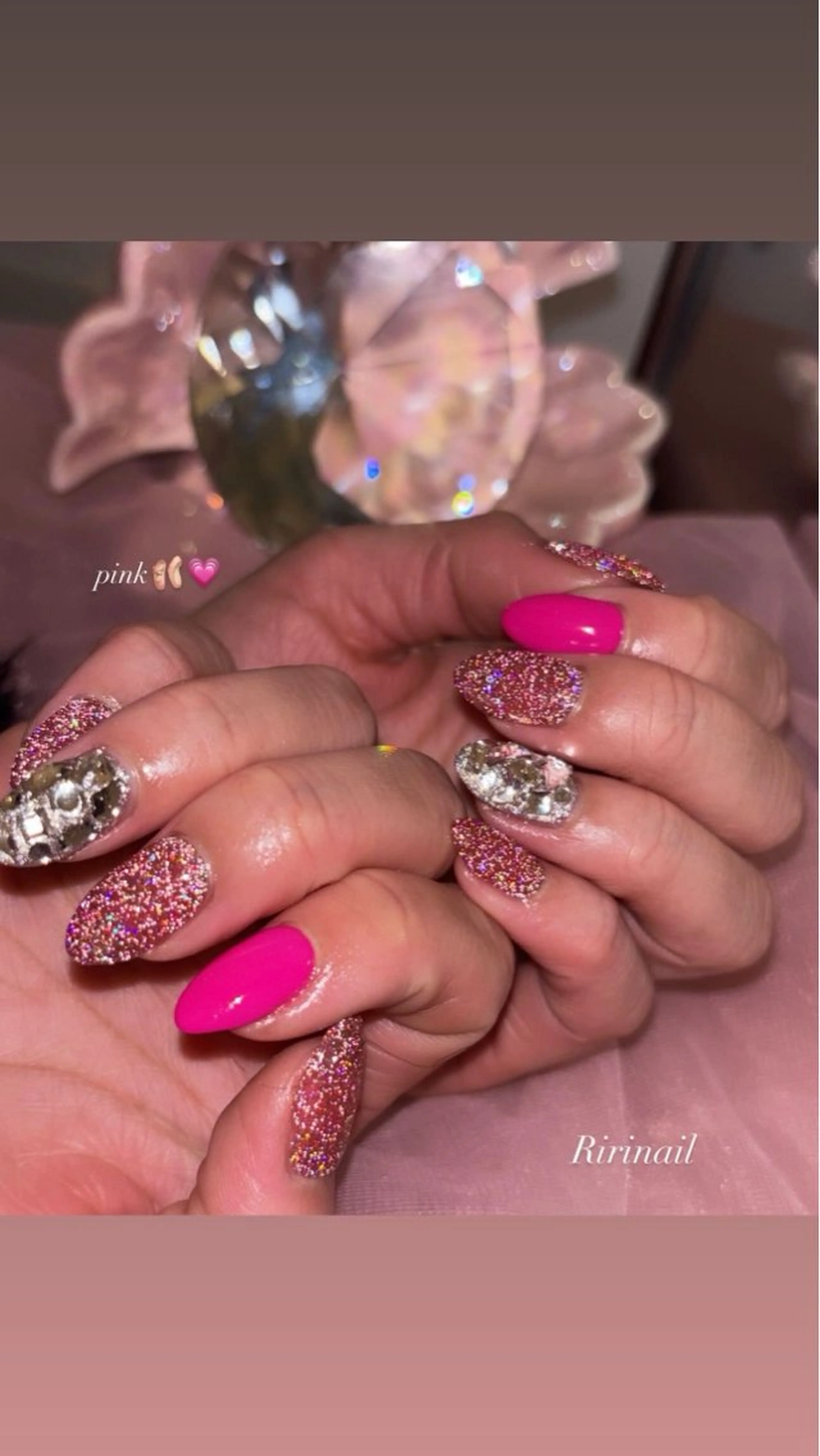 ネイル キラキラネイル ハンドネイル 𝐁𝐞𝐥𝐥 𝐦𝐞のネイルデザイン