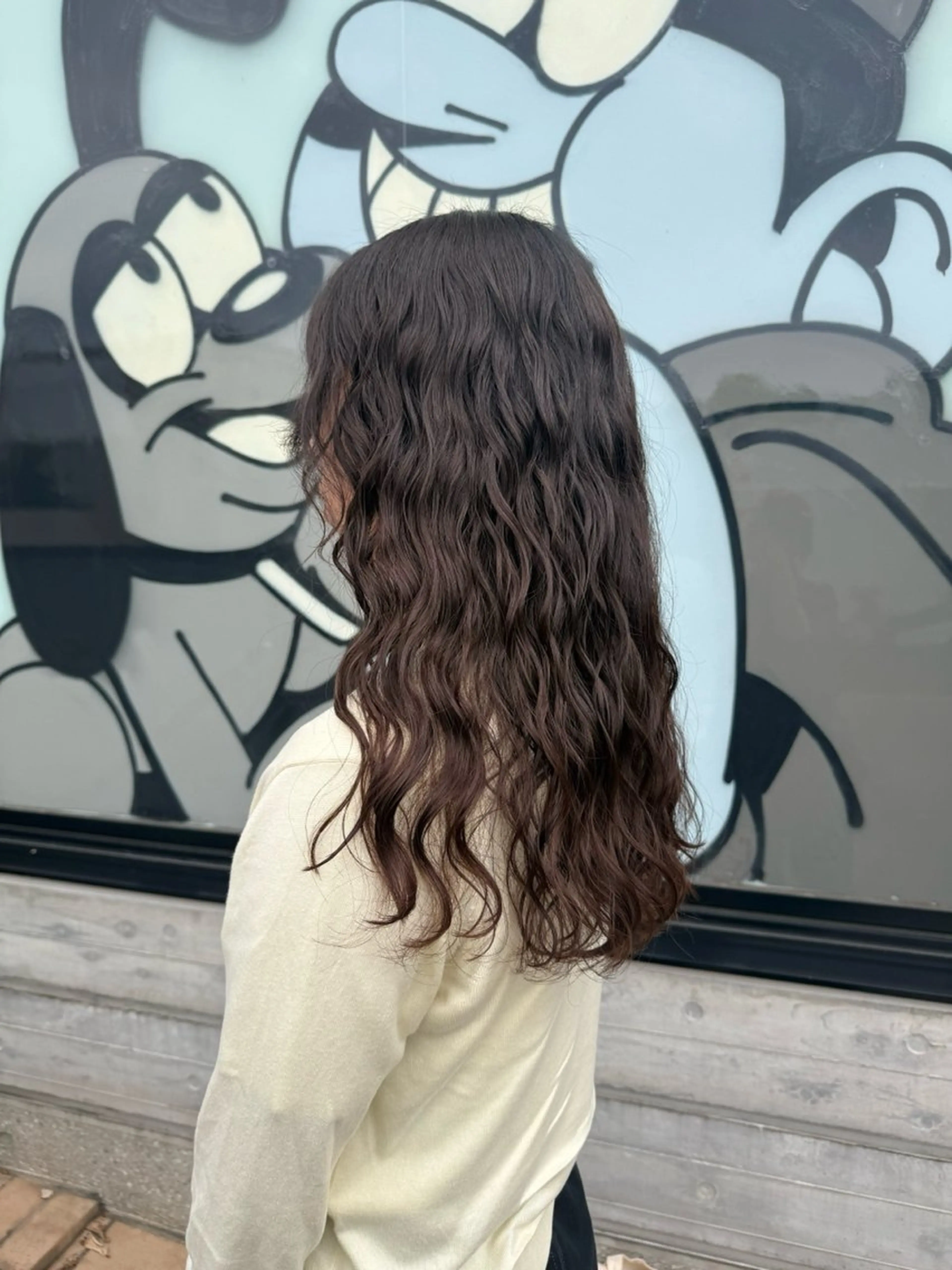 セミロング カット パーマ デジタルパーマ/ ウェーブパーマ/神野のヘアスタイル