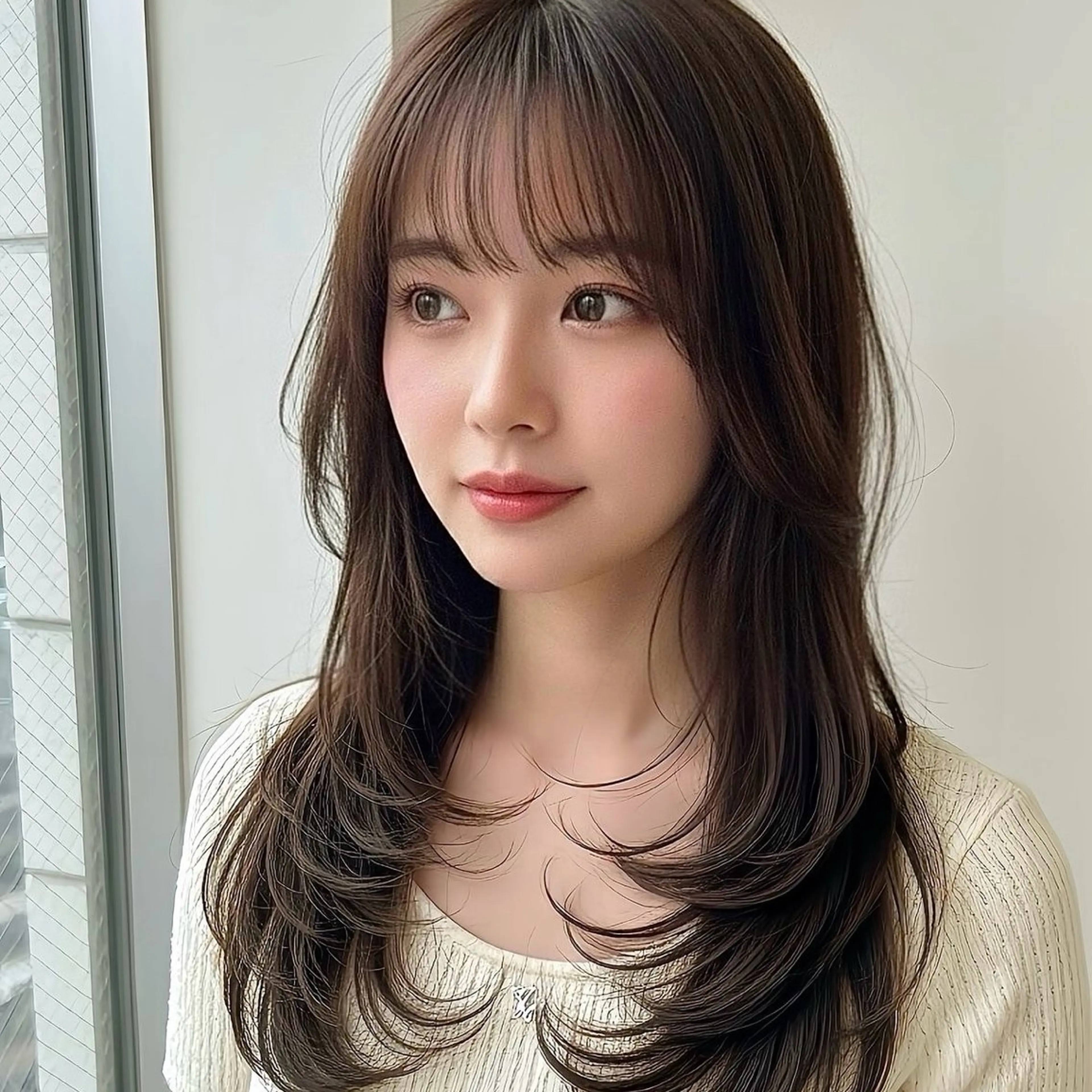 セミロング PEAR+L/ ハイトーン/山本俊のヘアスタイル