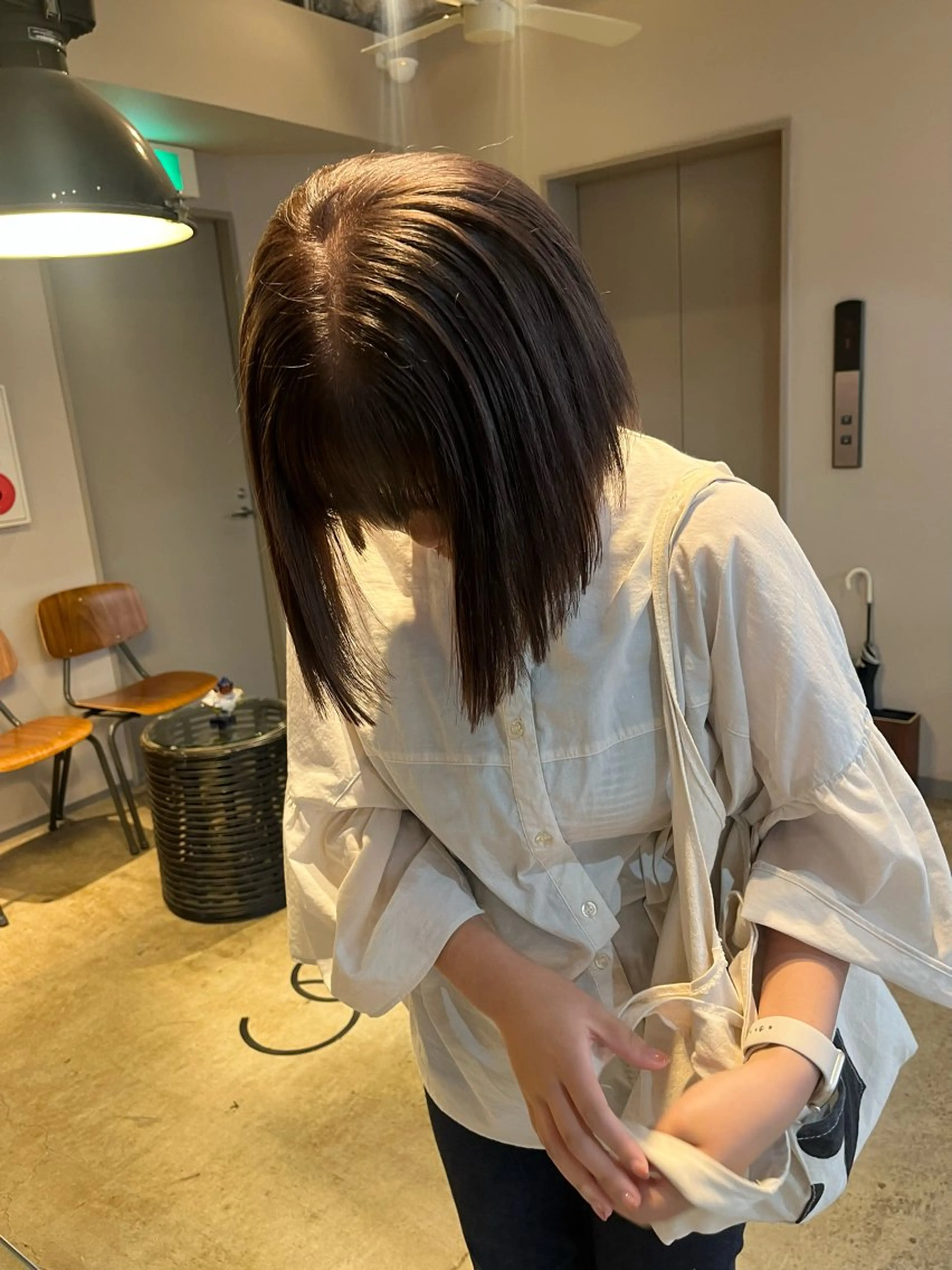 ミディアム カラー ブリーチ ブラウンカラー 透明感カラー ヘアカラー トリートメント 🩷ハイトーン透明感 レイヤー🩷ユリカのヘアスタイル