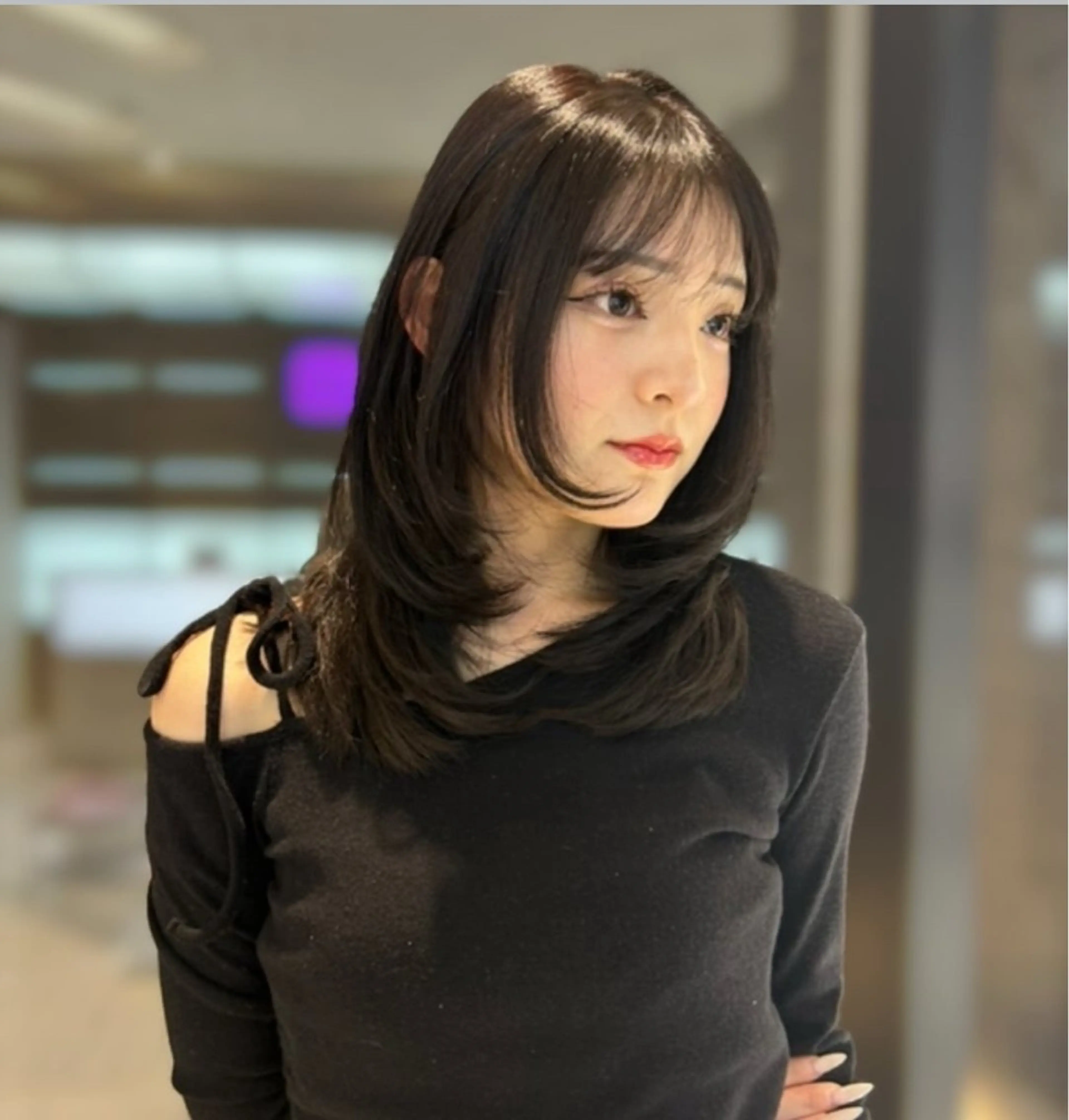 ブリーチなしのワンカラーです︎💕︎ 韓国ヘアカラー♥の写真