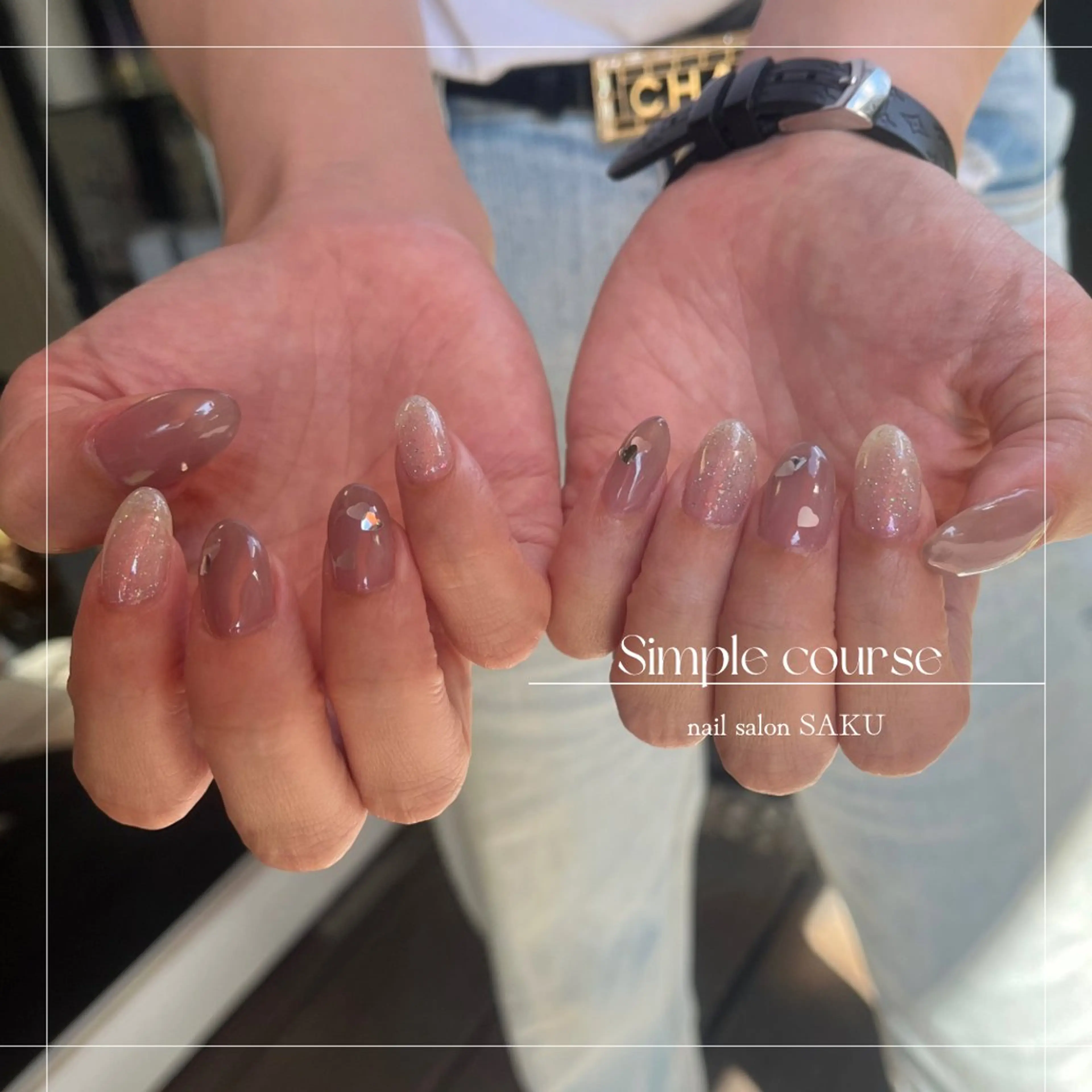 ネイル ニュアンスネイル シンプルネイル SAKU nail 作島茜のネイルデザイン